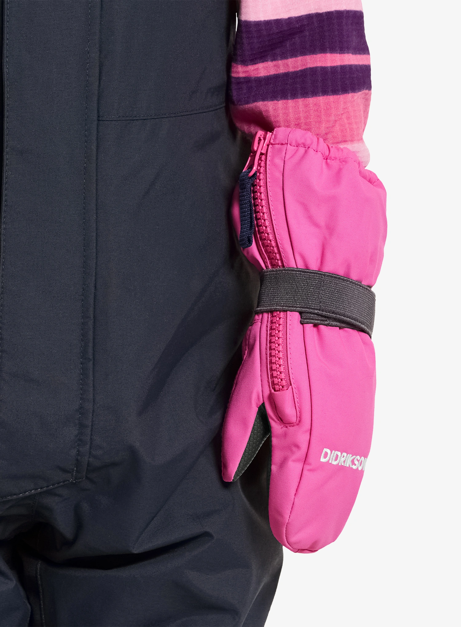 Vaikiškos pirštinės Didriksons Biggles Zip Mitten 8 - sweet pink