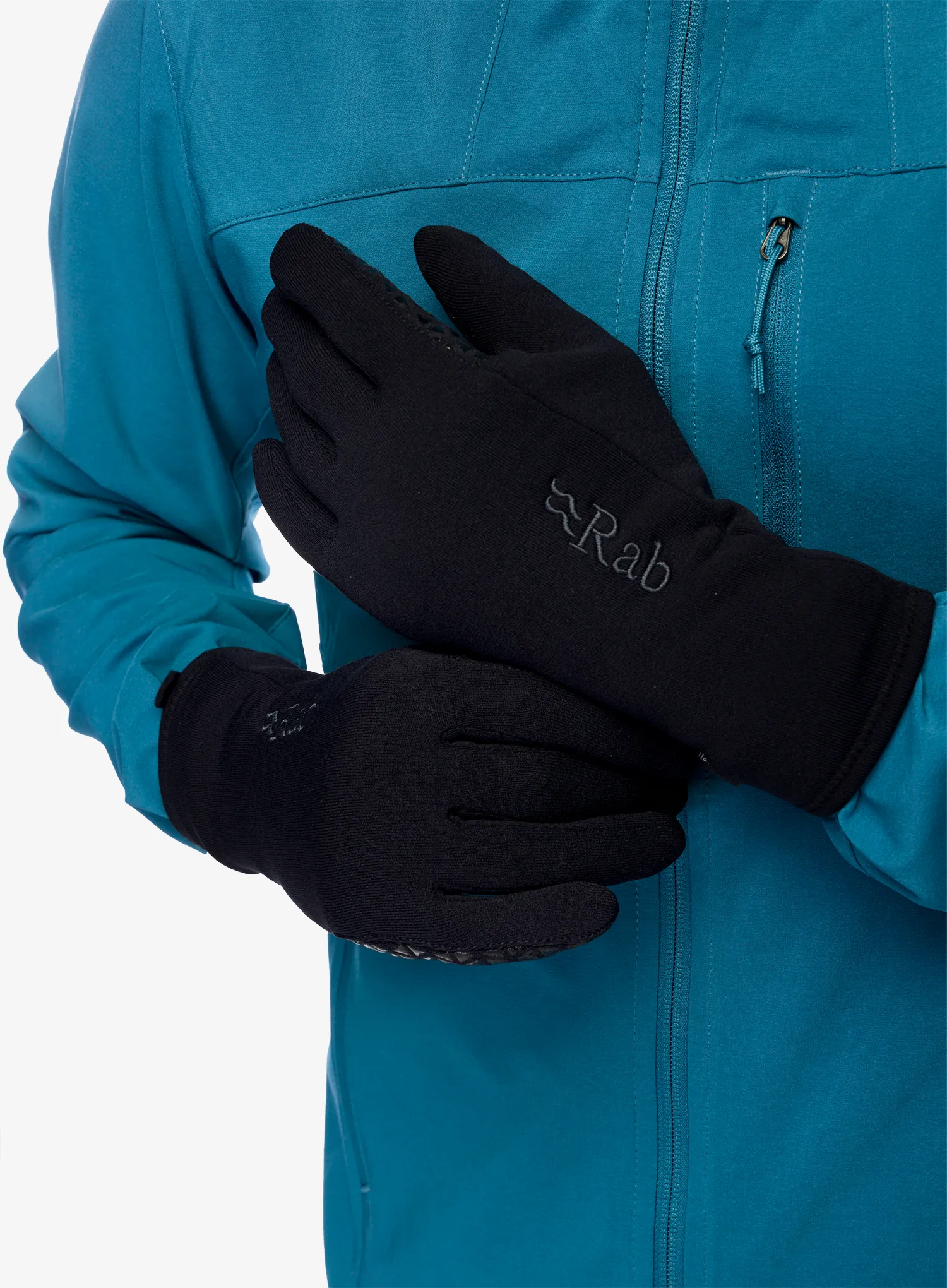 Pirštinės Rab Power Stretch Contact Grip Glove - black