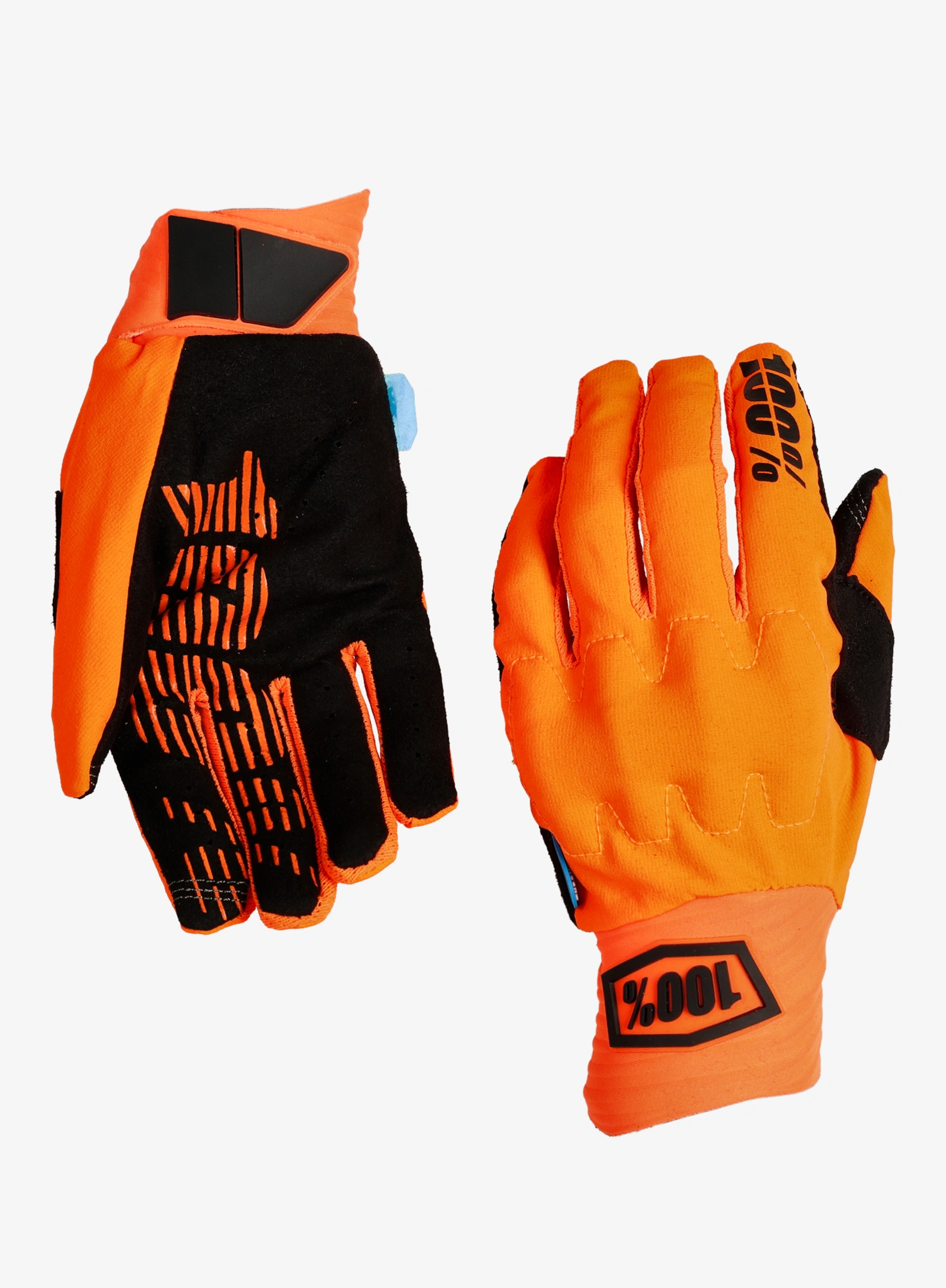 Dviratininko pirštinės 100% Cognito Smart Shock - fluo orange