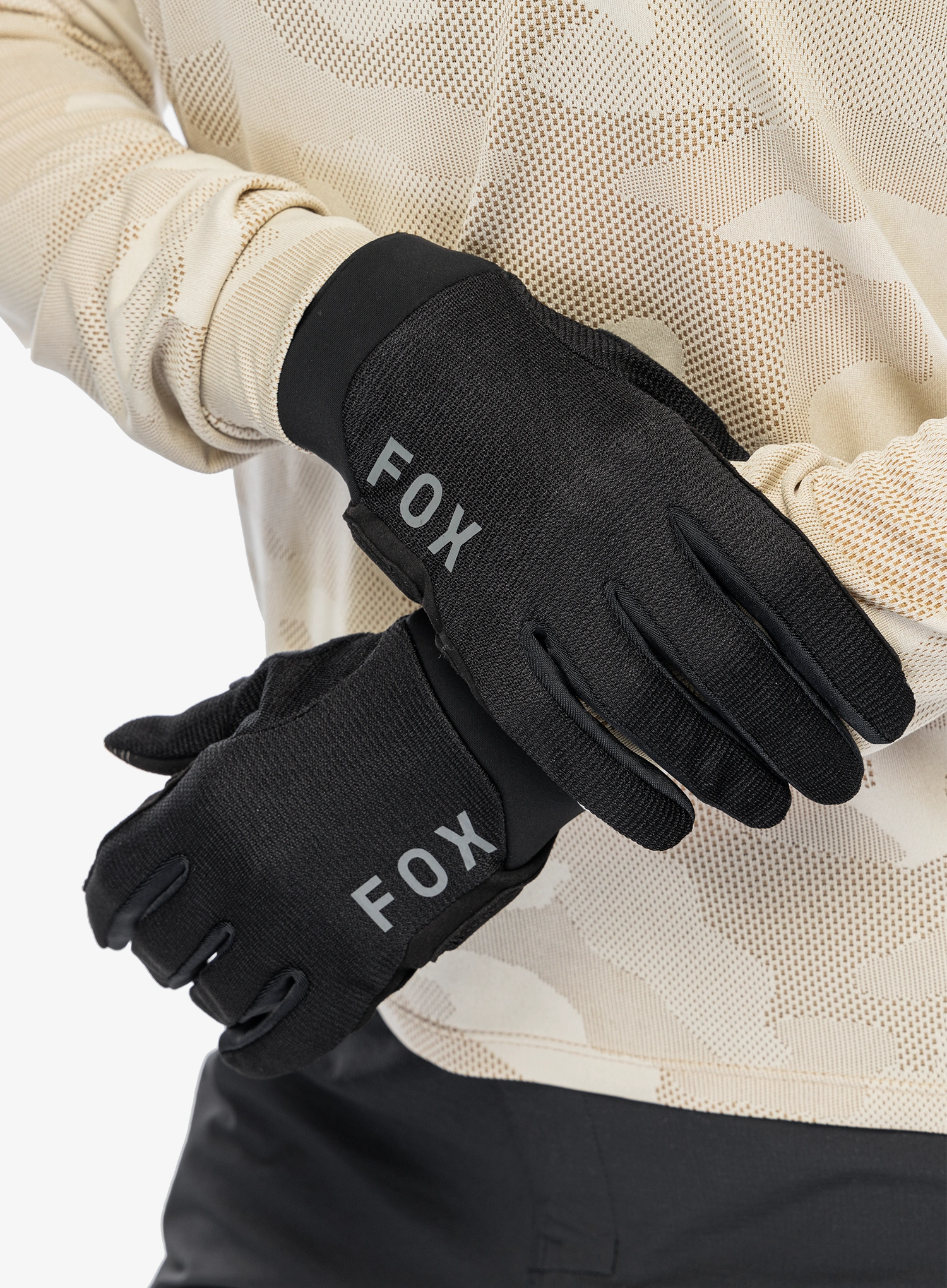 Moteriškos dviratininko pirštinės Fox Ranger Glove Gel - black/black