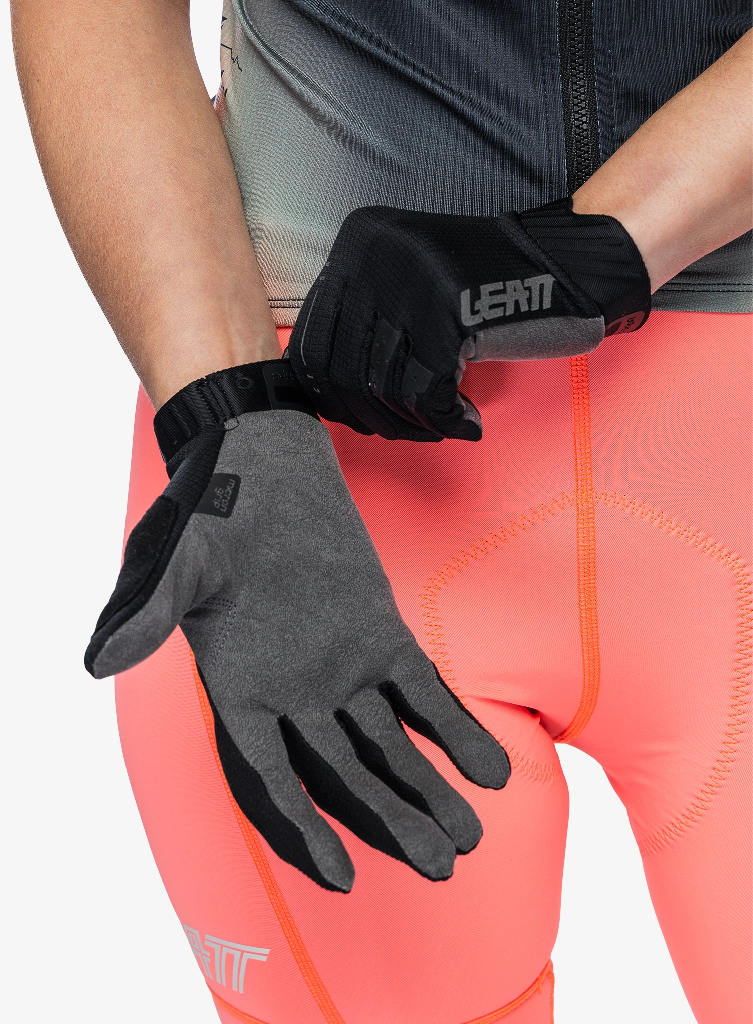 Moteriškos dviratininko pirštinės Leatt Glove MTB 1.0 GripR - stealth