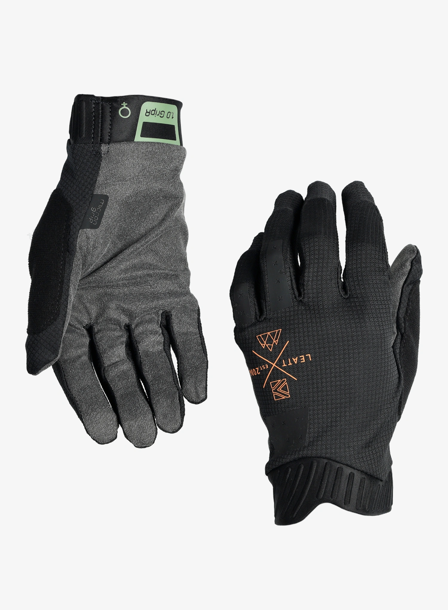 Moteriškos dviratininko pirštinės Leatt Glove MTB 1.0 GripR - stealth/stealth