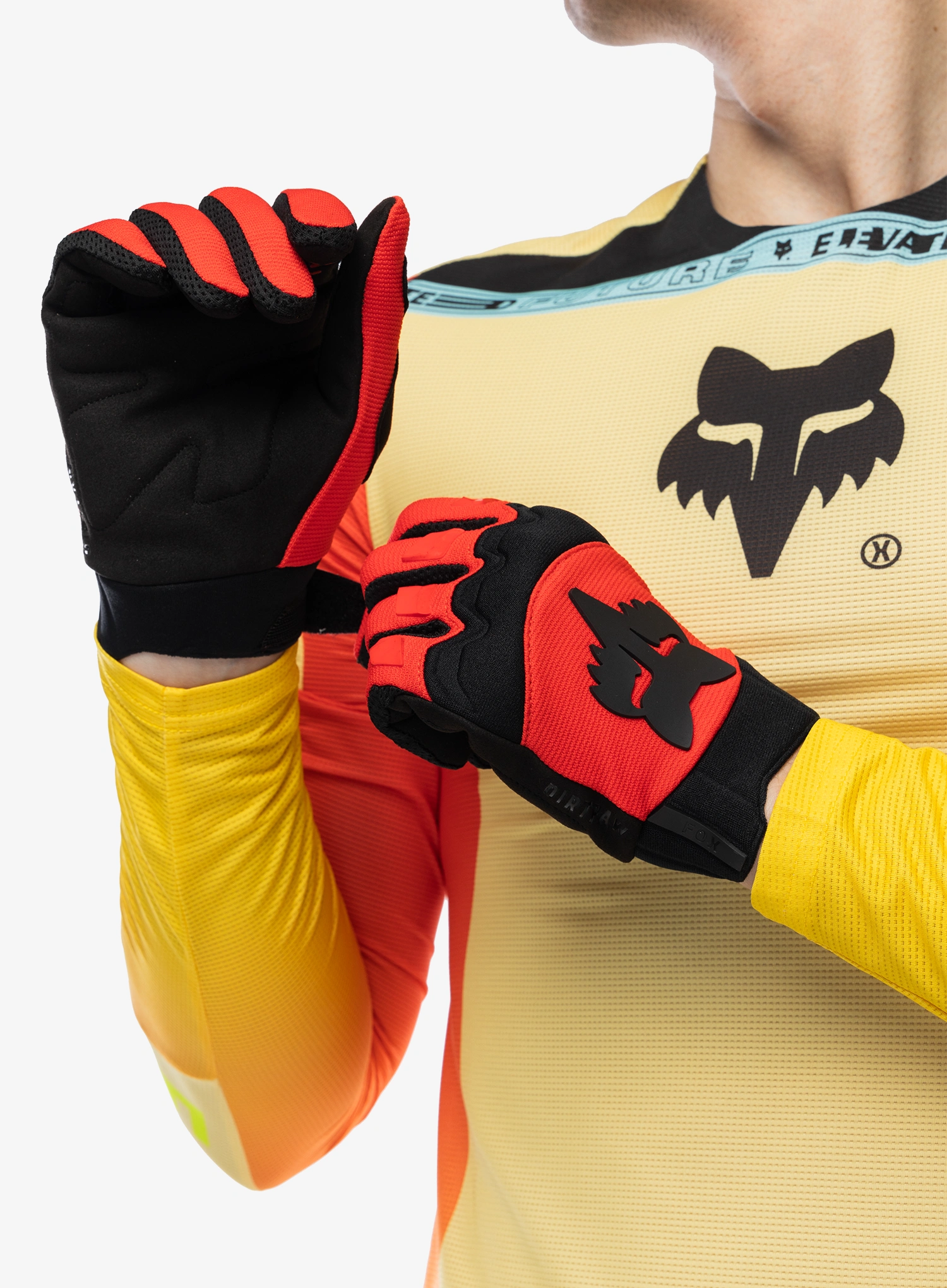 Dviratininko pirštinės Fox Dirtpaw Glove - fluo red