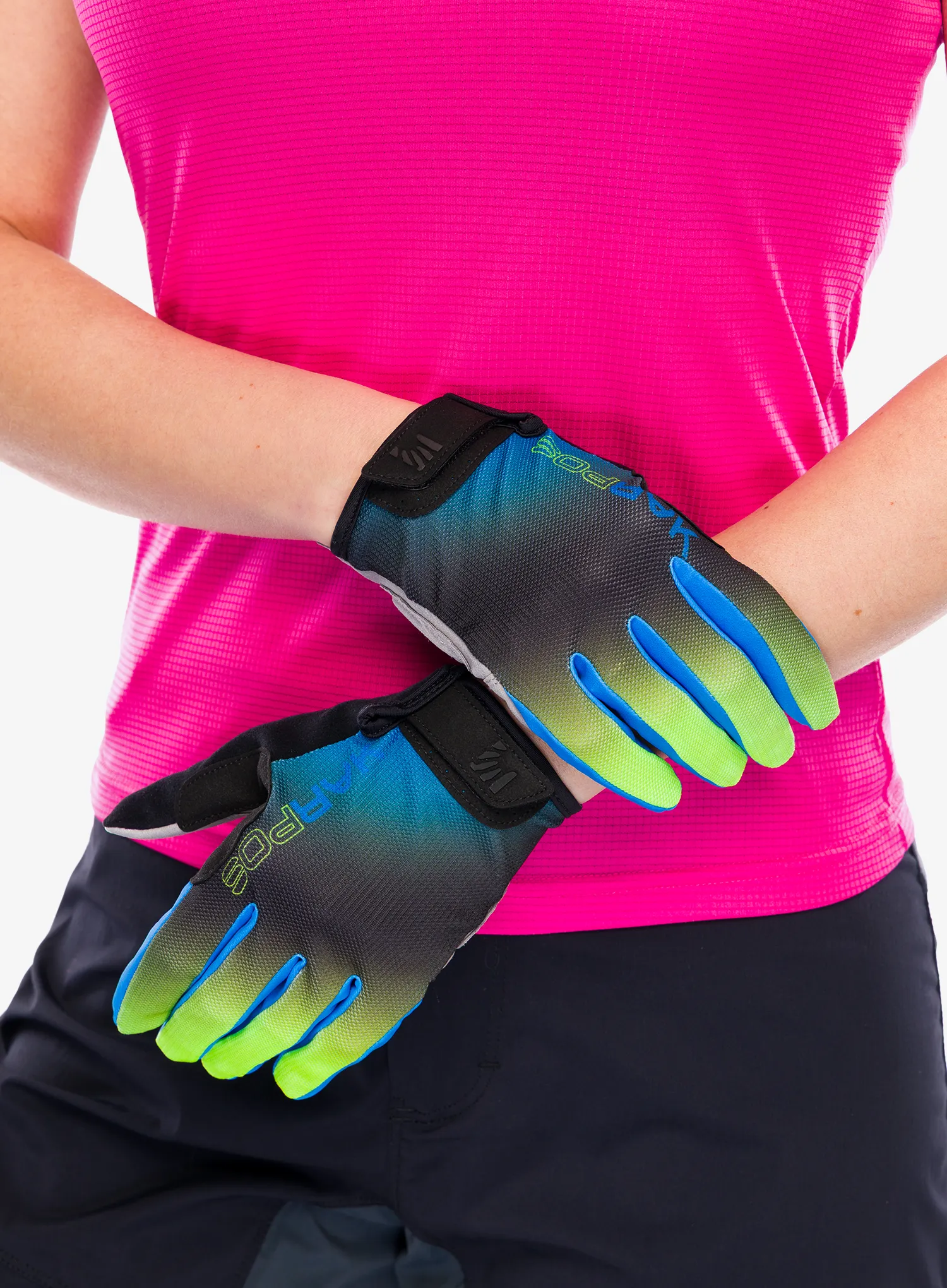 Dviratininko pirštinės Karpos Federia Glove - indigo b/black/green fluo