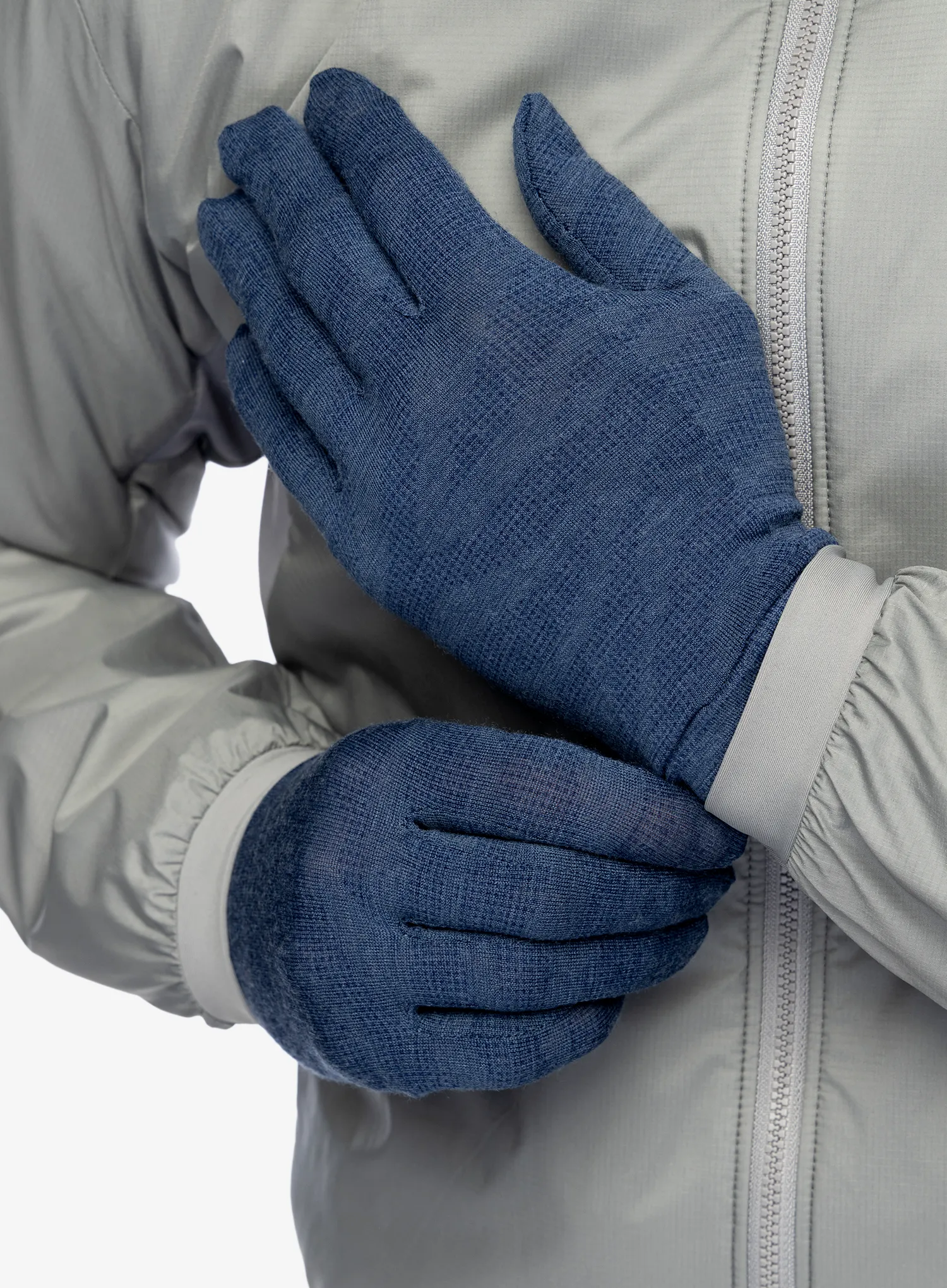 Vilnonės pirštinės Salewa Cristallo Liner Gloves - crevasse dark denim