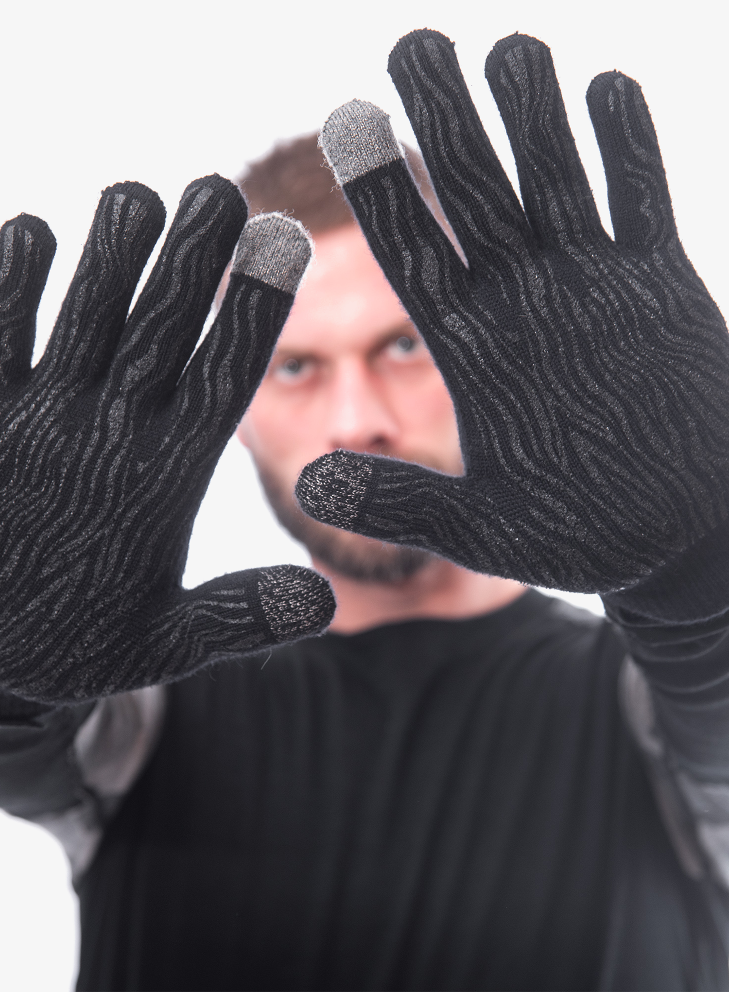 Vilnonės pirštinės Sensor Merino Gloves - black