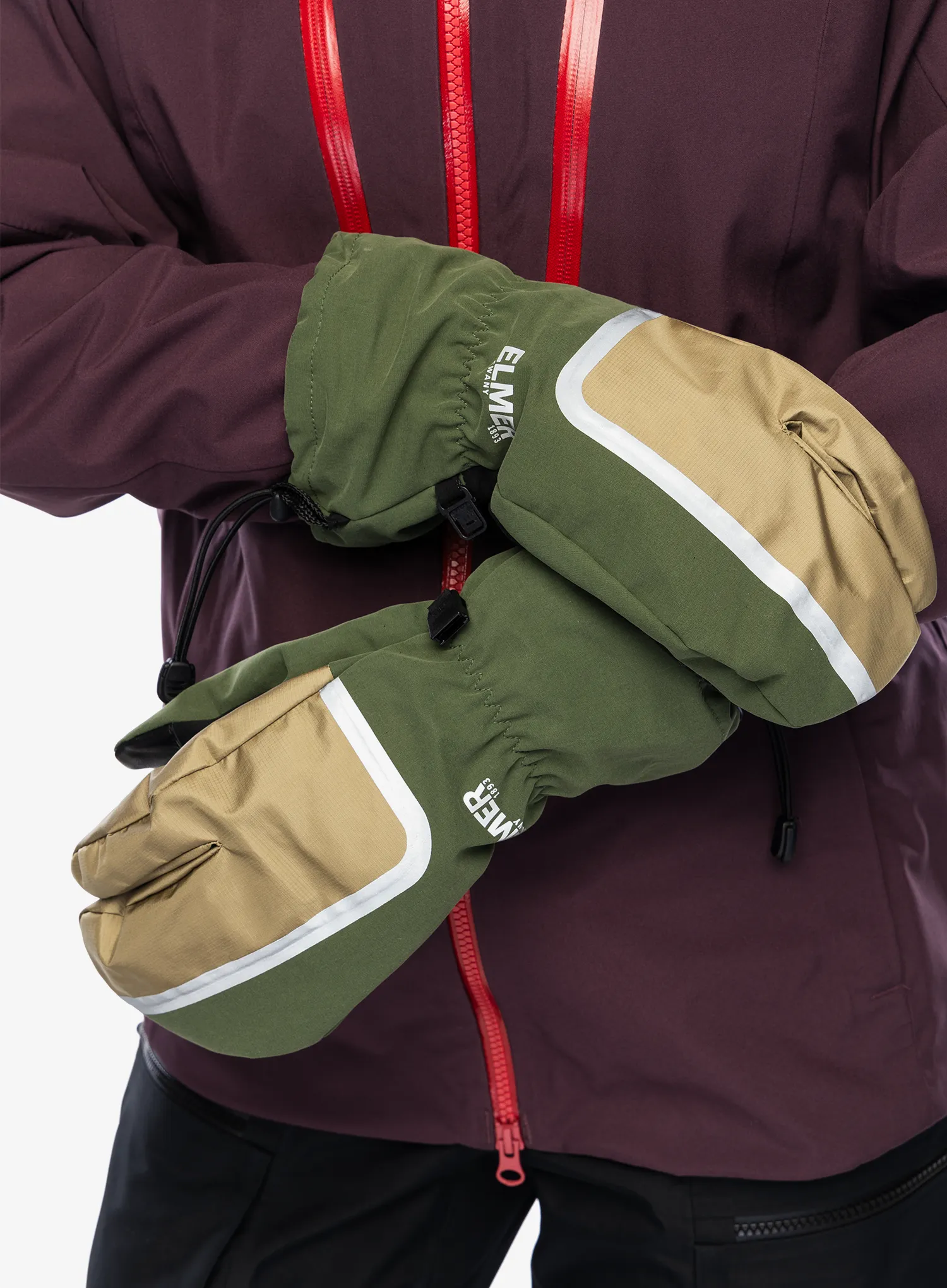 Neperšlampamos pirštinės Elmer EM510 Windproof Over Trigger Mitten - khaki