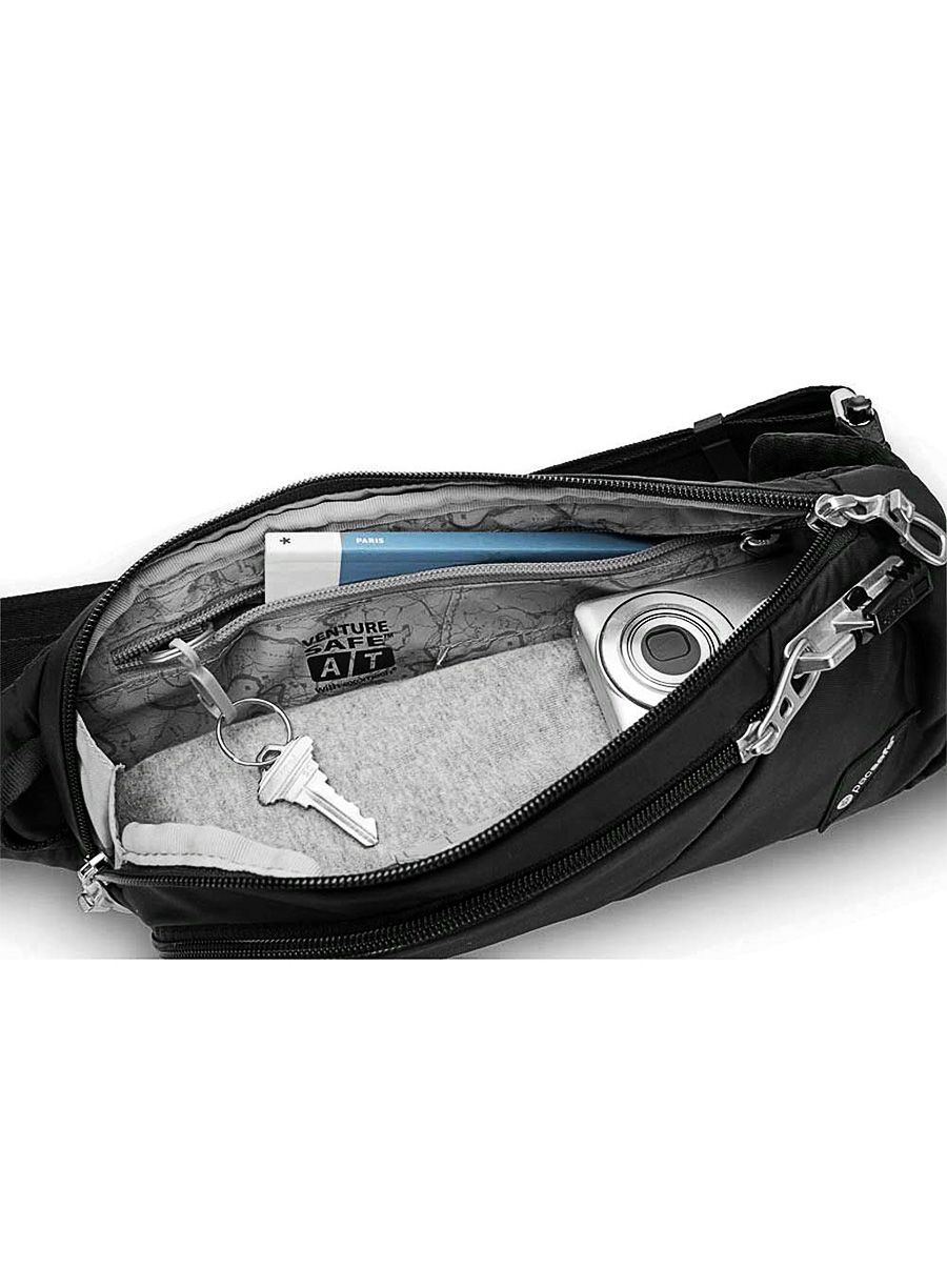 Piniginė ant juosmens Pacsafe Vibe 150 - jet black