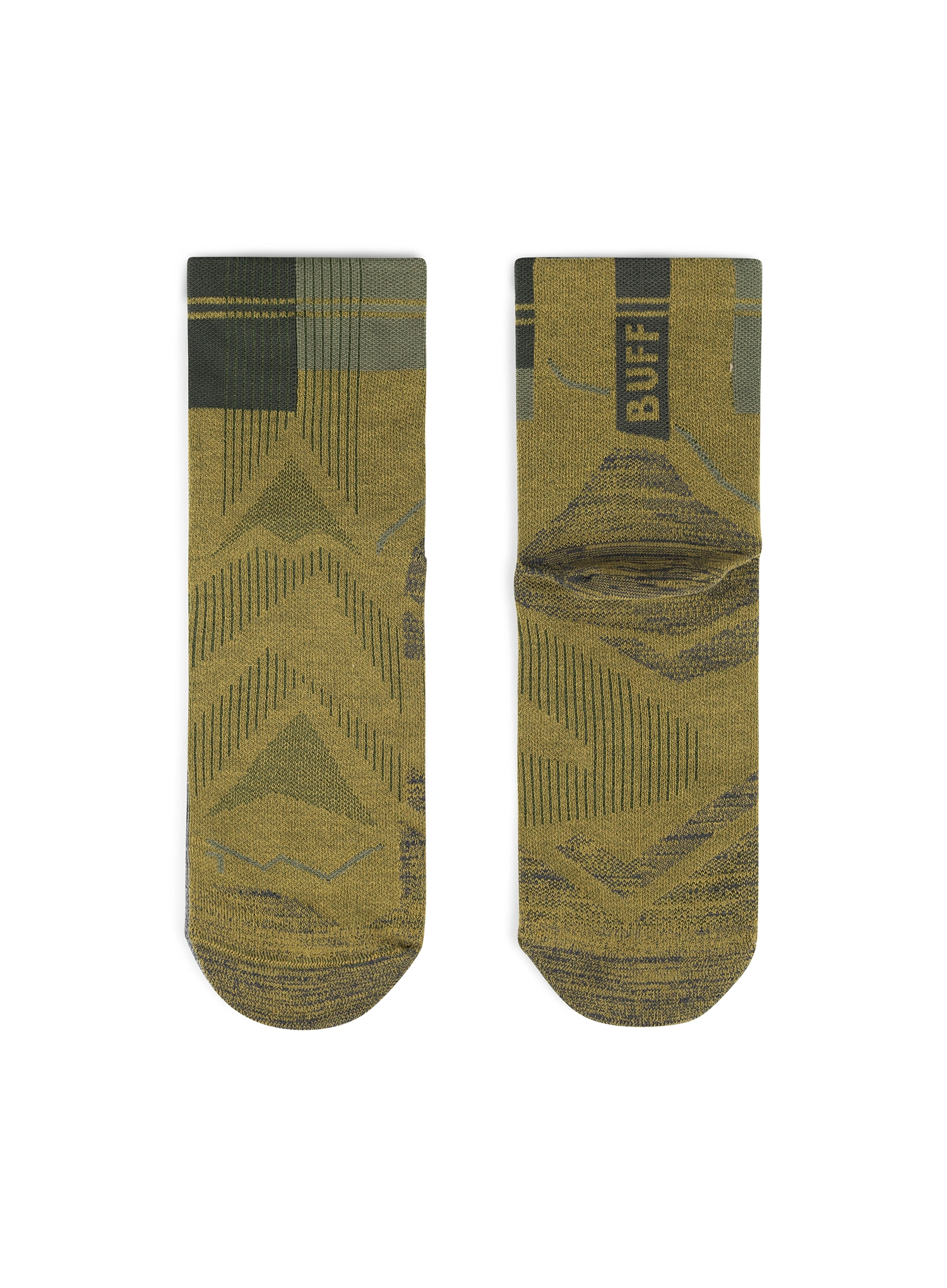 Kojinės bėgimo Buff Coolnet Quarter Sock CQ - khaki