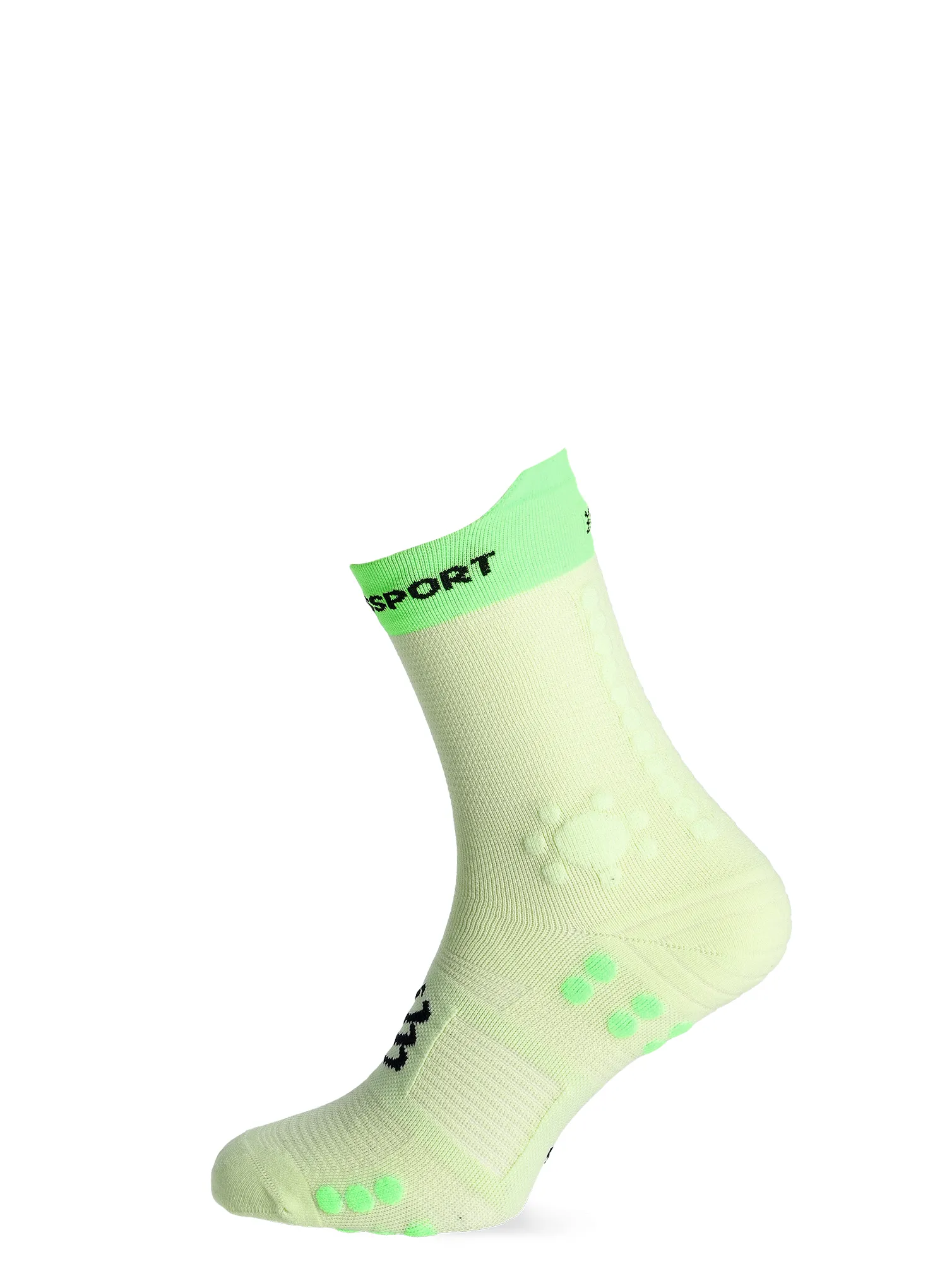 Kojinės bėgimo Compressport Pro Racing Socks v4.0 Trail - lime/neon green