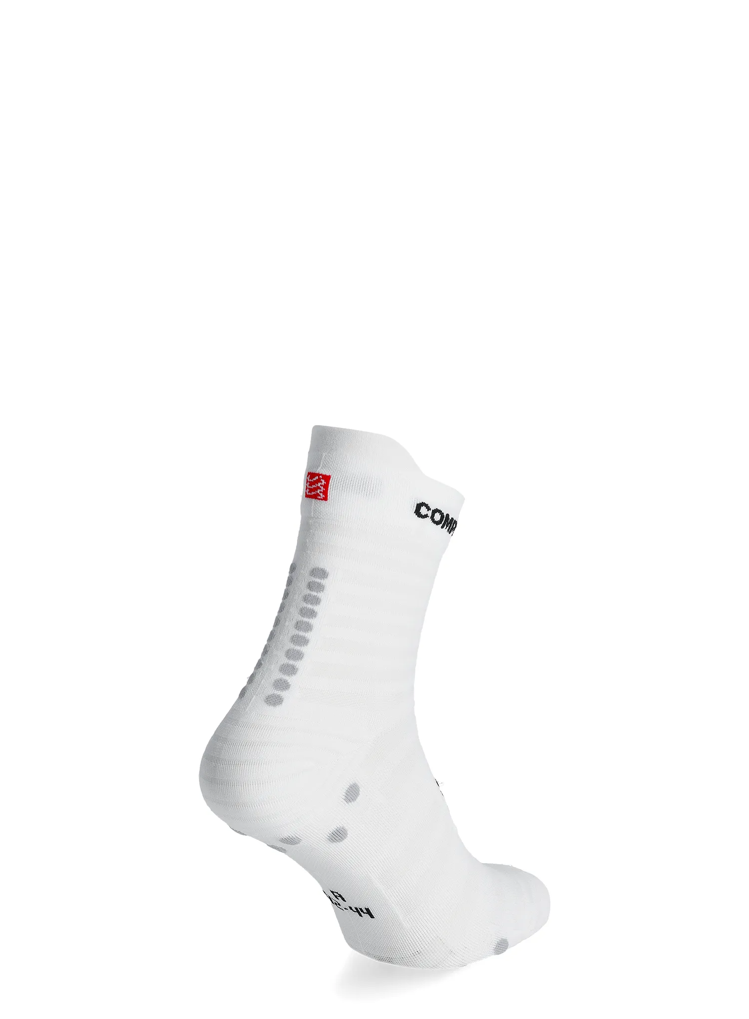 Kojinės bėgimo Compressport Pro Racing v4.0 UL Run High - white/alloy