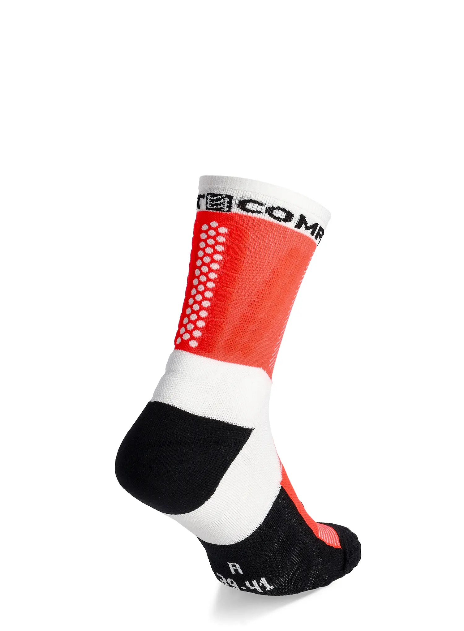 Kojinės bėgimo Compressport Ultra Trail Socks v2.0 - white/fluo red