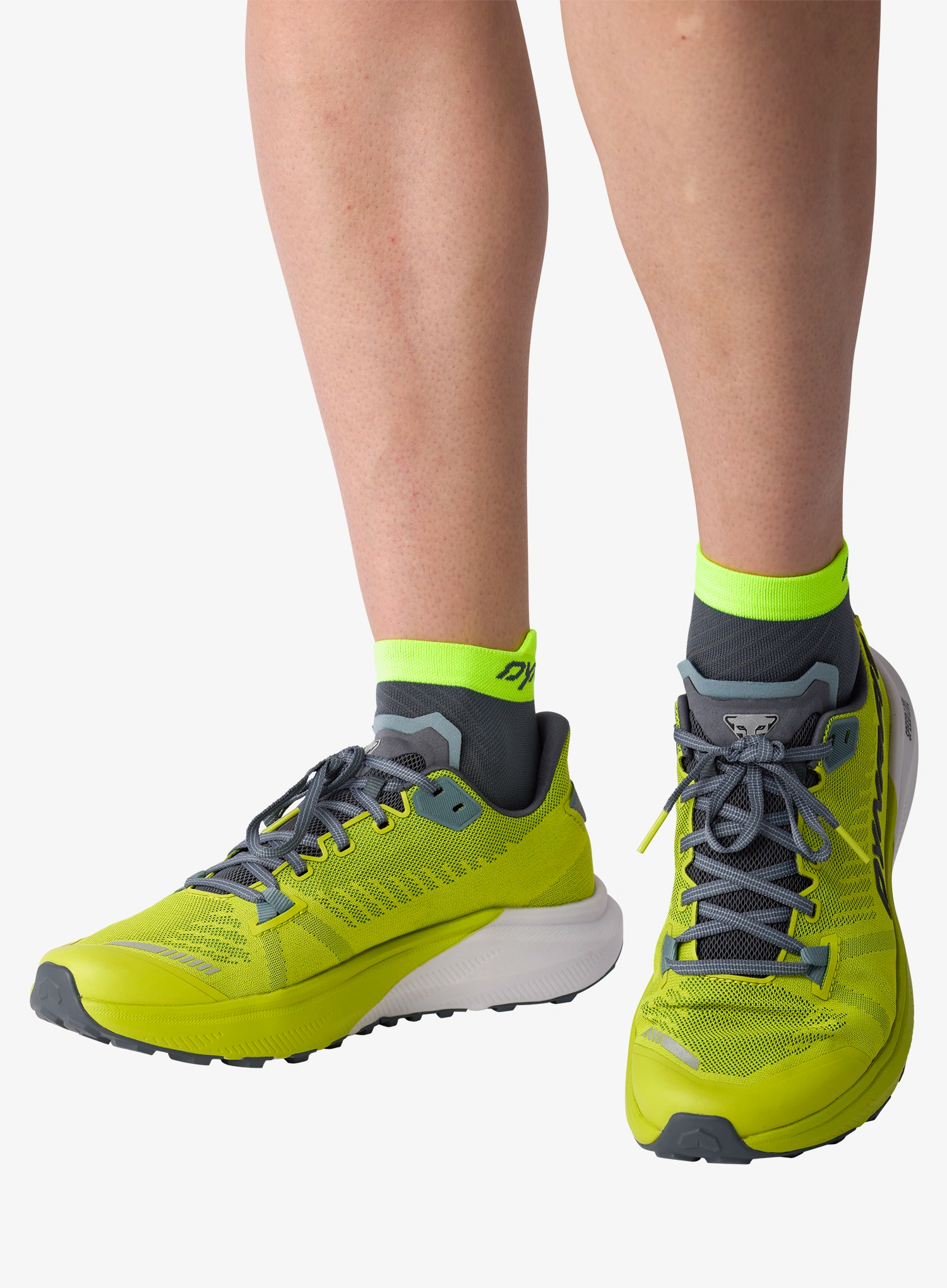 Kojinės bėgimo Dynafit Trail Short Socks - cinder/ultra yellow