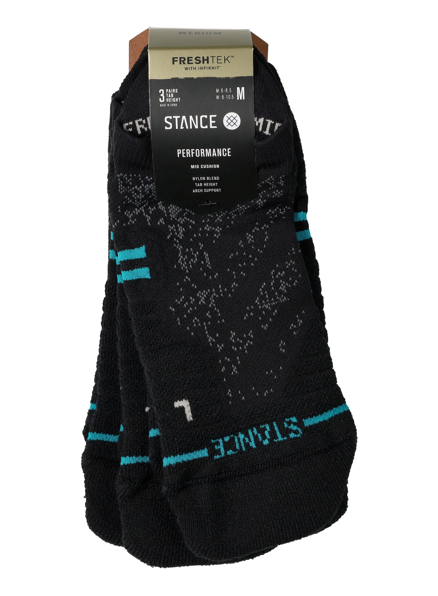 Kojinės bėgimo Stance Athletic Tab 3 Pack - black