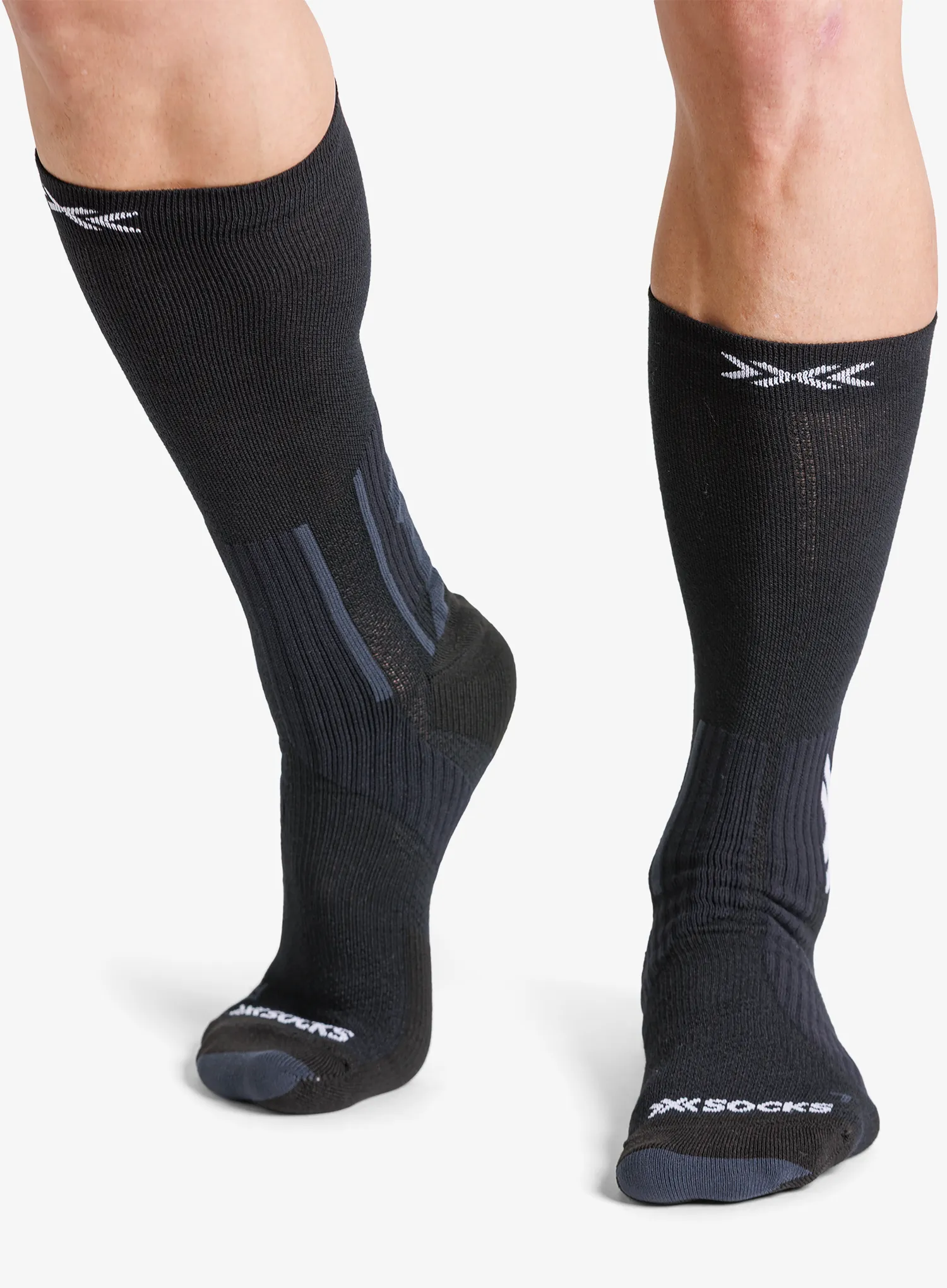 Kojinės bėgimo X-Socks Run Perform Warm Crew - x black/light grey