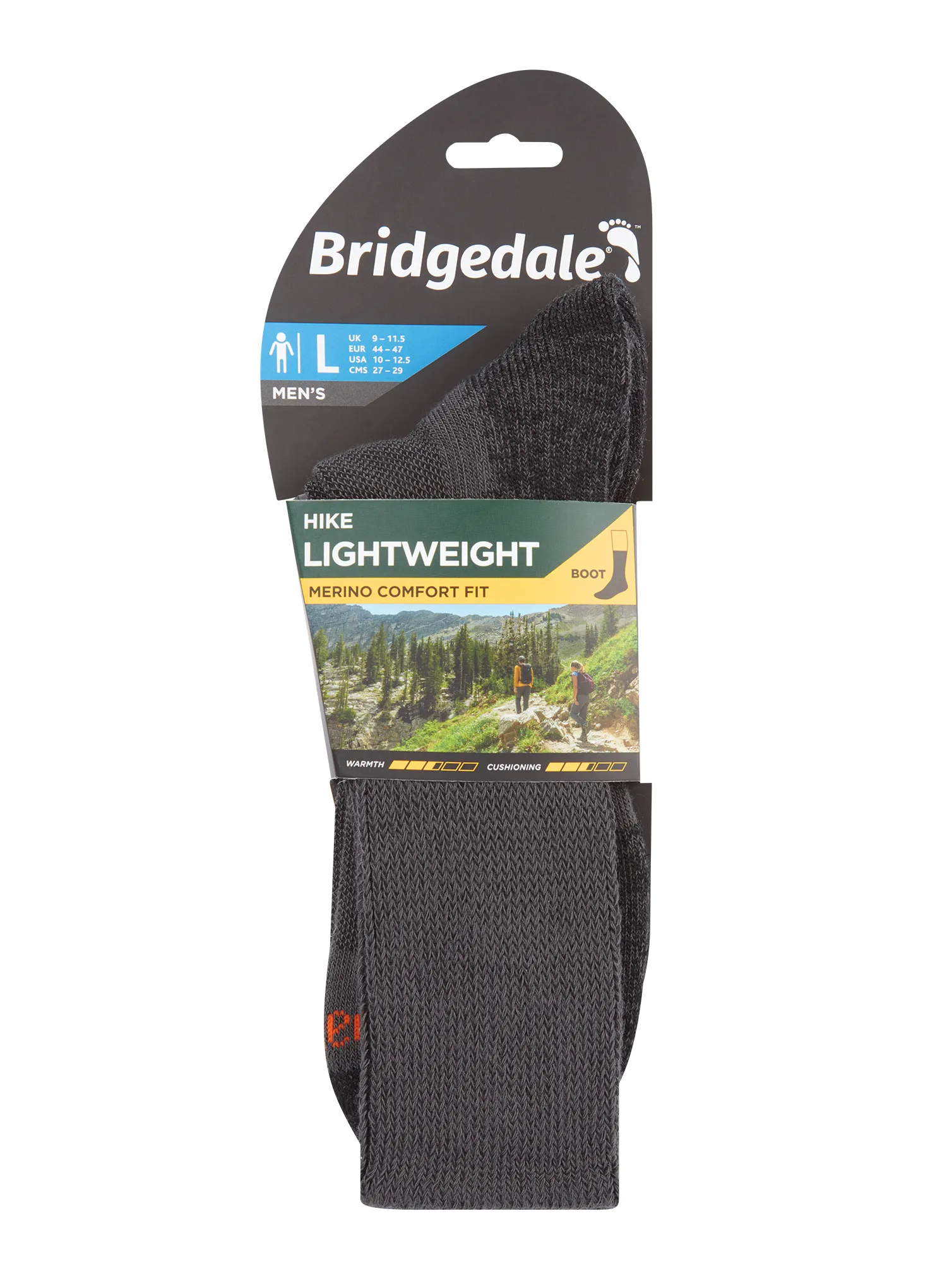 Kojinės Bridgedale Hike Lightweight Merino Comfort Boot - graphite