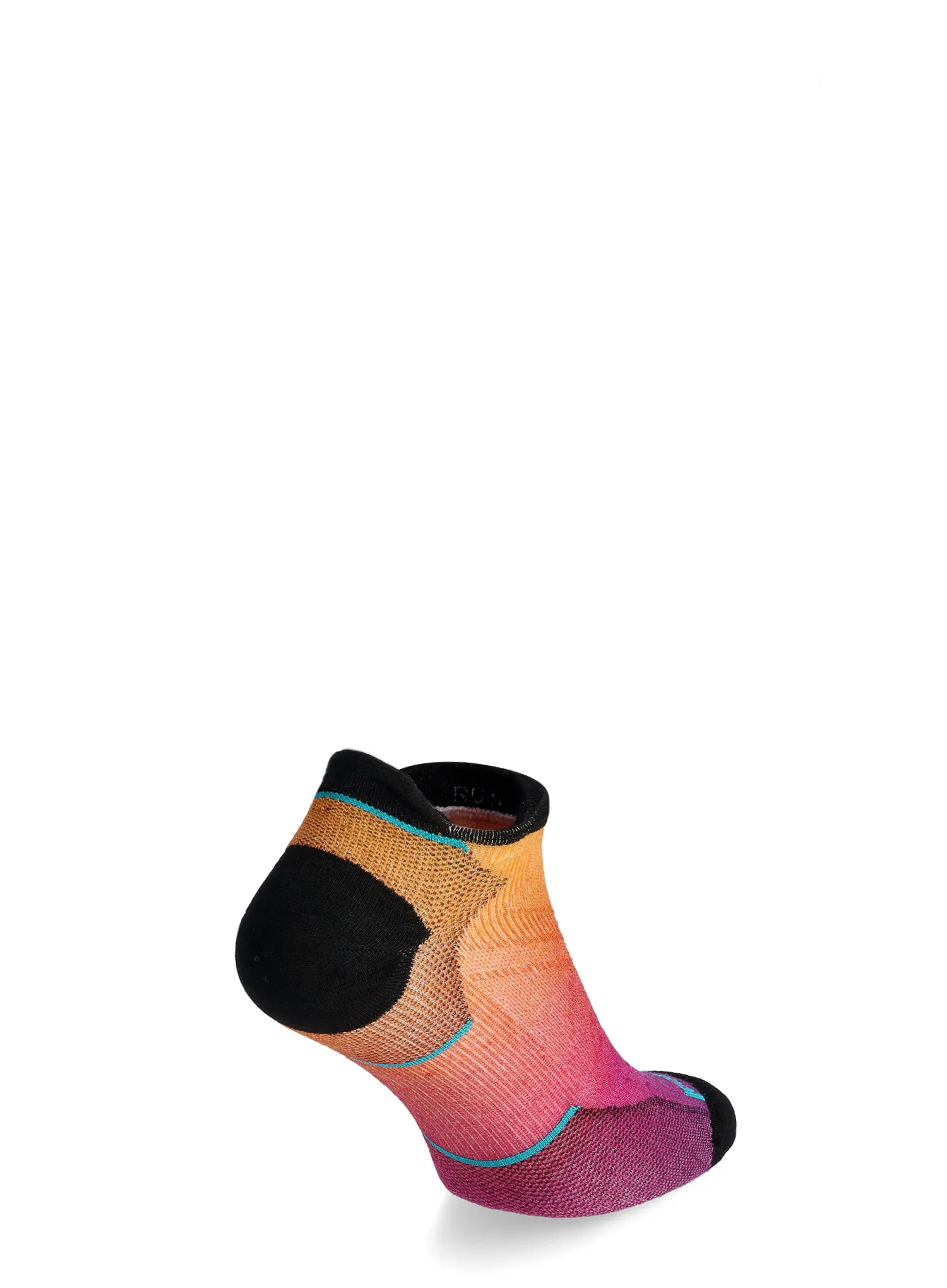 Bėgimo kojinės moteriškos Smartwool Run Zero Cushion Ombre Print Low Ankle Socks - tandoori orange