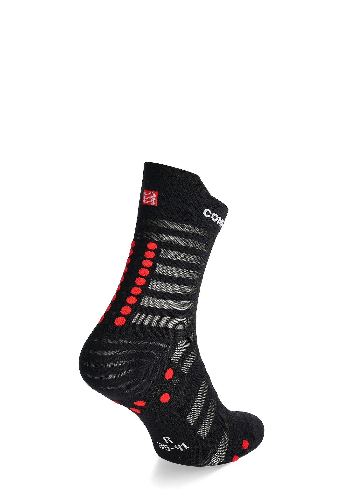 Bėgimo kojinės Compressport Pro Racing v4.0 UL Run High - black/red