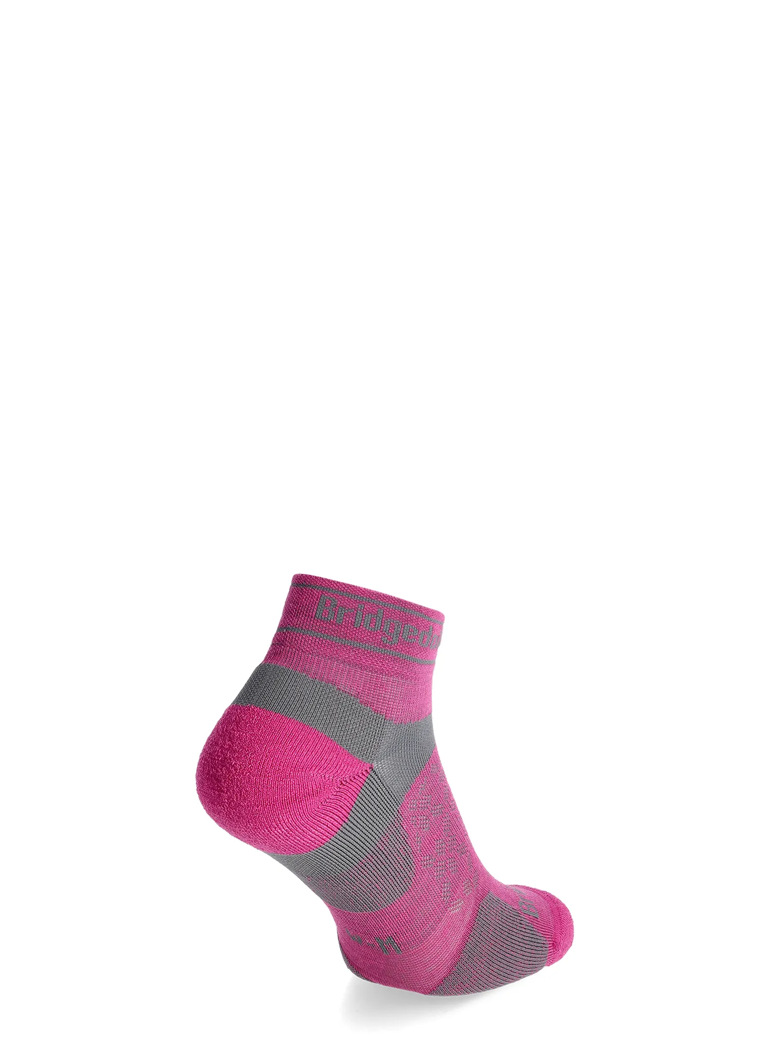 Moteriškos bėgimo kojinės Bridgedale Ultralight T2 Merino Sport Low - pink
