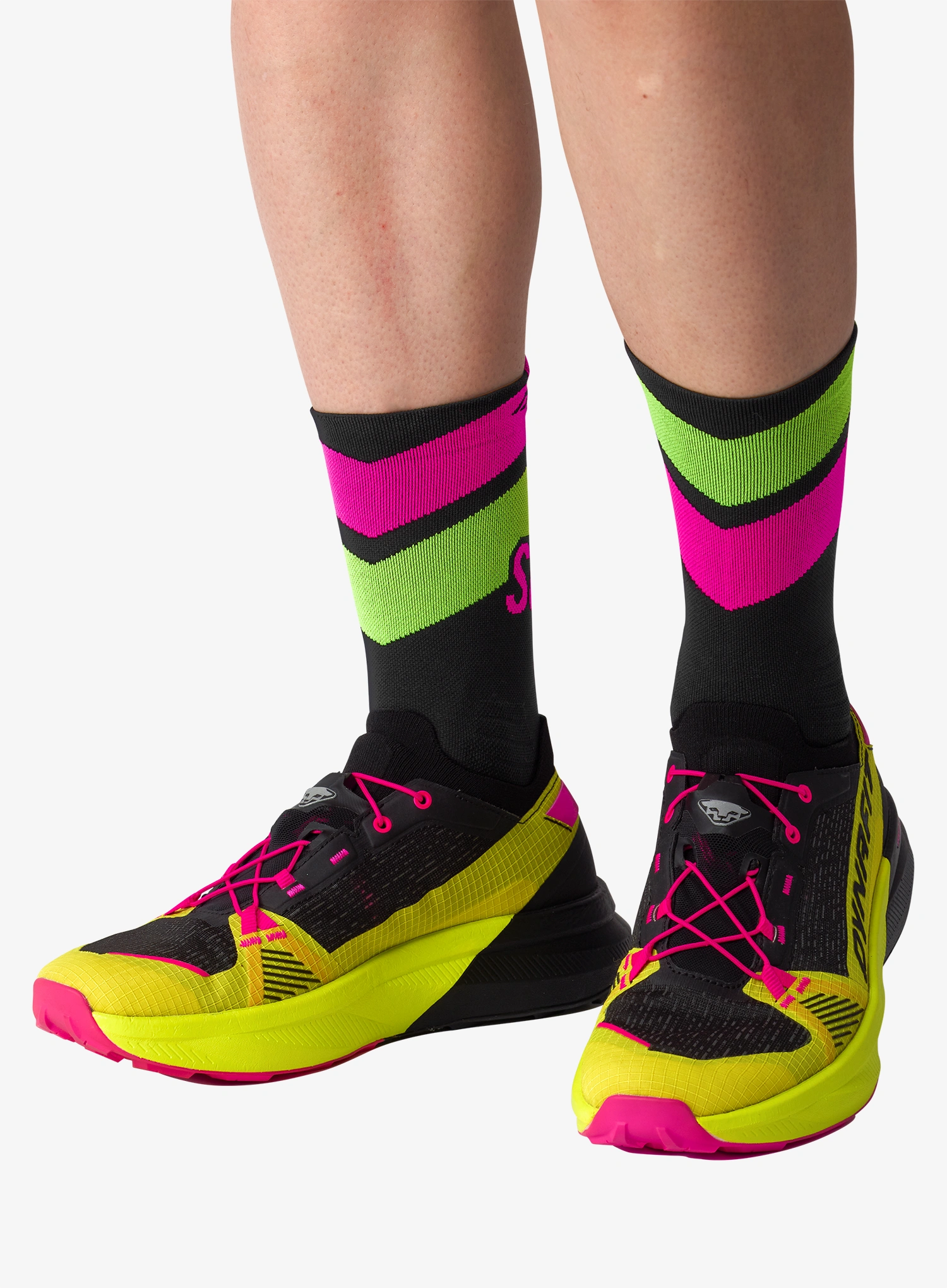 Bėgimo kojinės Dynafit Ultra Crew Socks - black out/ultra yellow