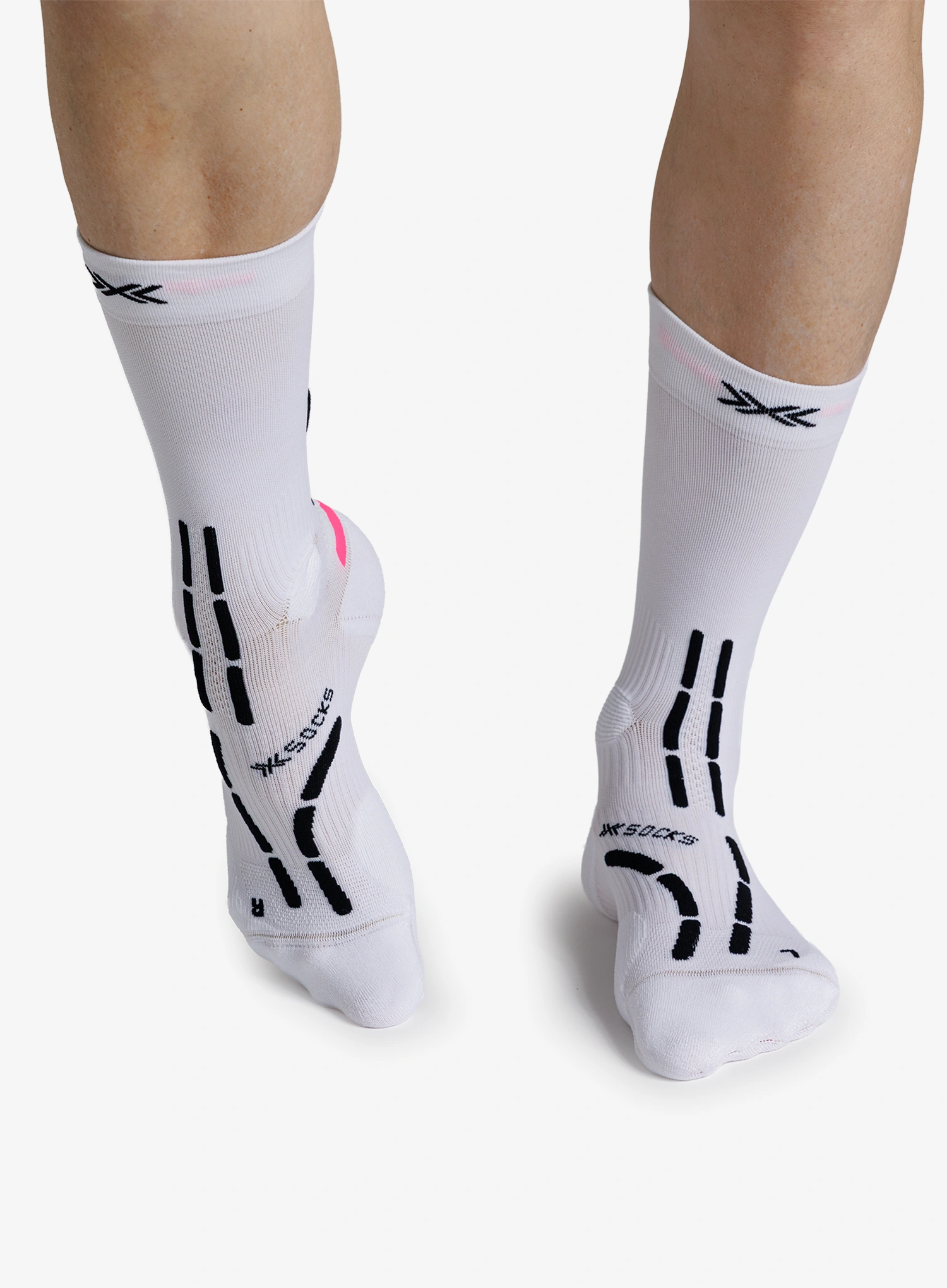 Bėgimo kojinės X-Socks Trail Anatomix Crew - x white/x black
