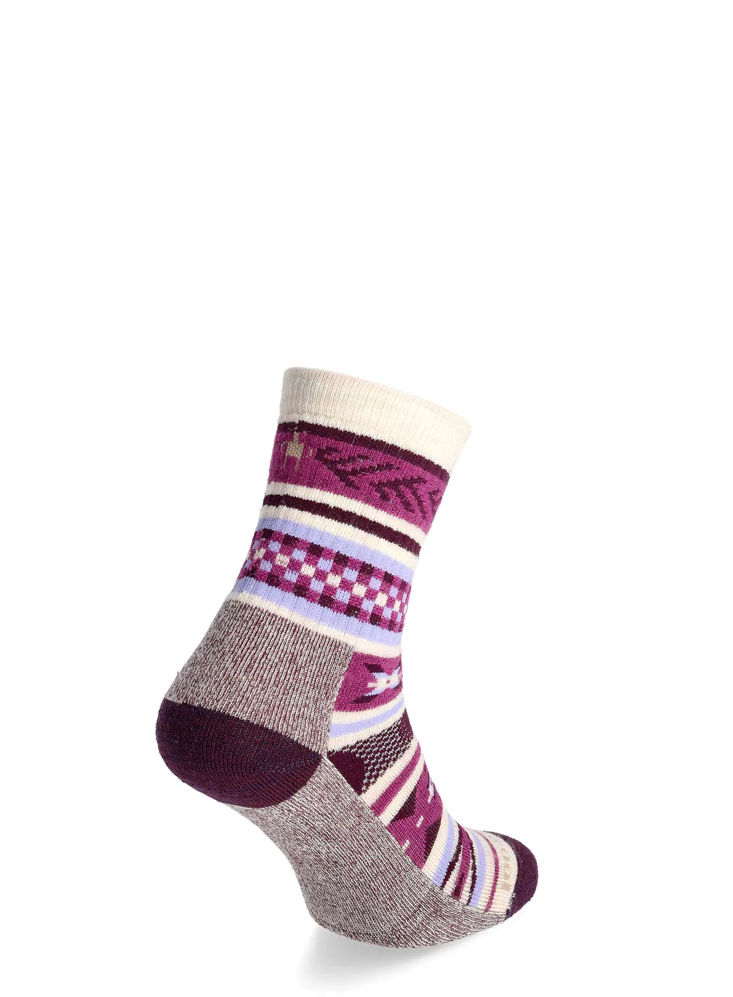 Merino vilnos kojinės Smartwool Everyday Cabin Games Crew Socks - meadow mauve