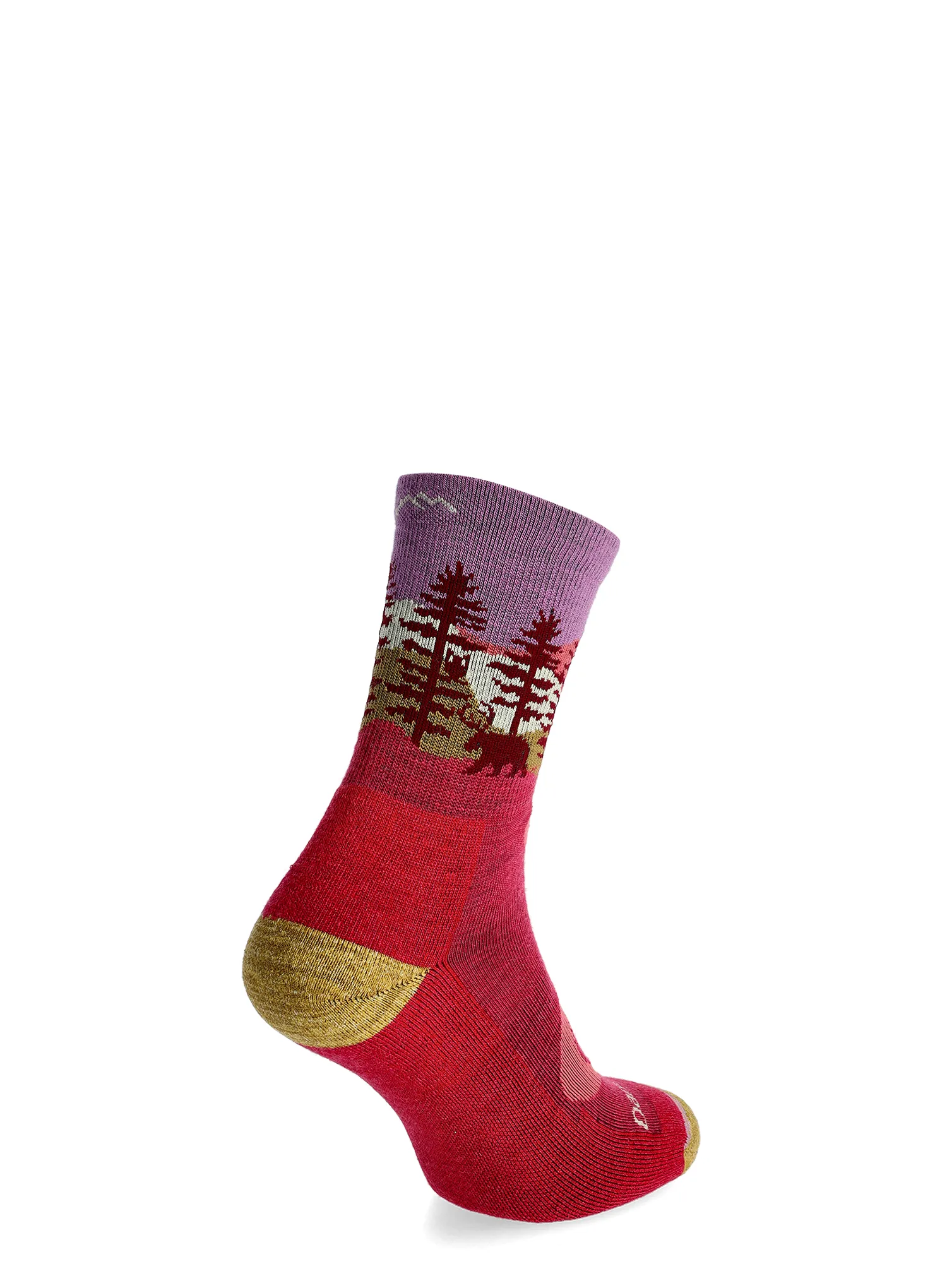 Moteriškos žygio kojinės Darn Tough Northwoods Micro Crew Midweight with Cushion - cranberry