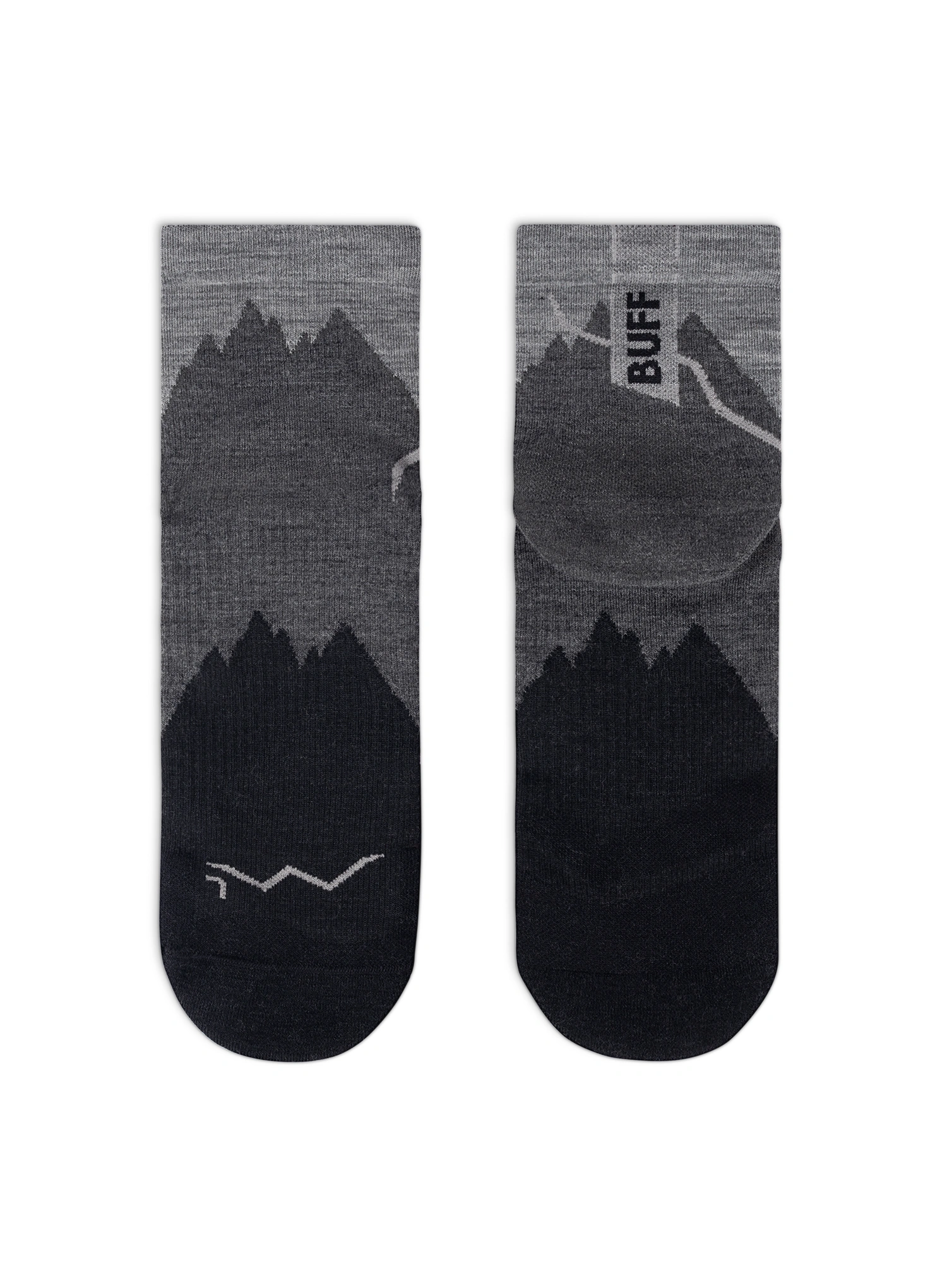 Žygio kojinės Buff Merino LIghtweight Quarter Sock LWQ3 - black