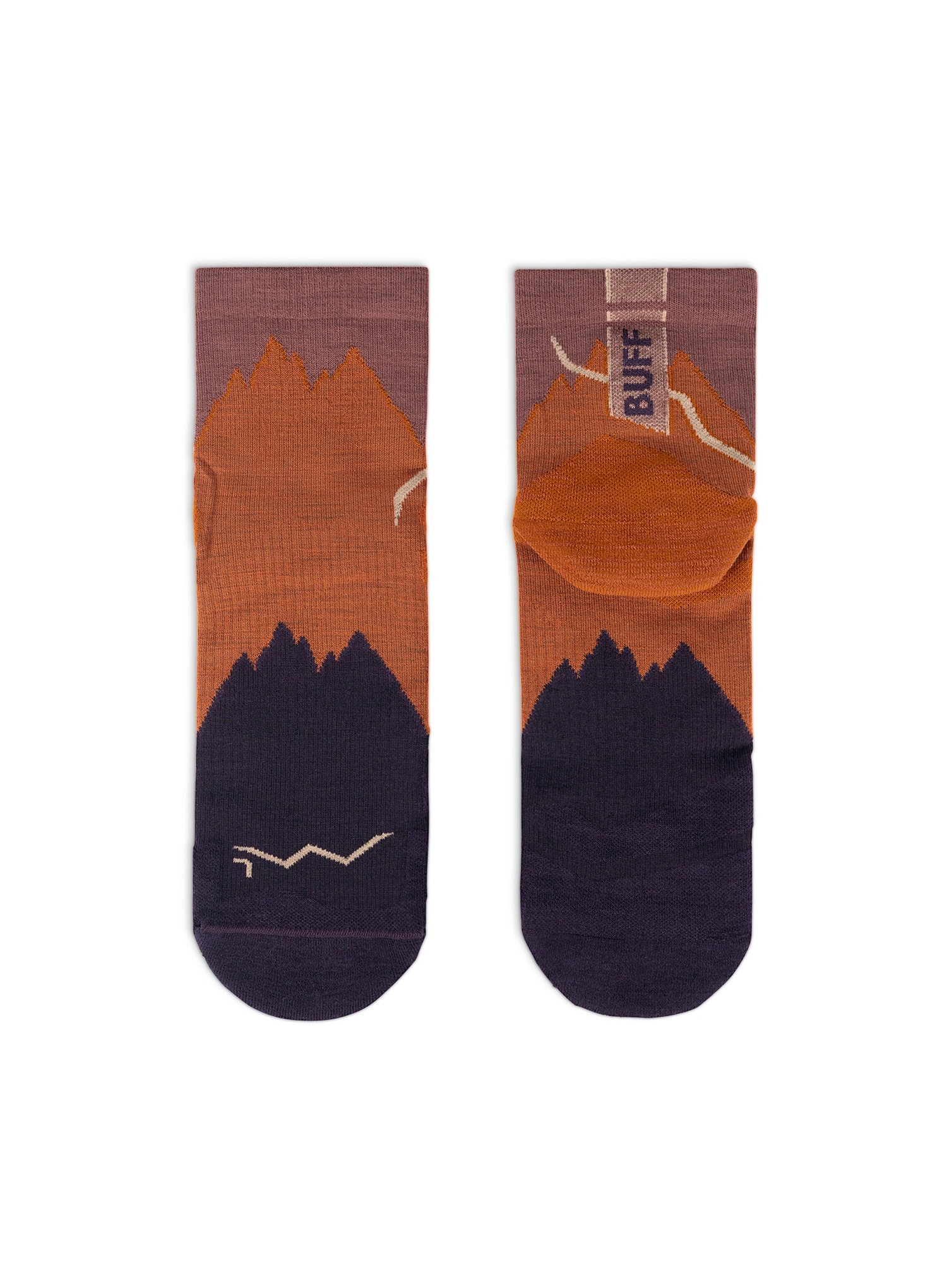 Žygio kojinės Buff Merino LIghtweight Quarter Sock LWQ3 - ginger