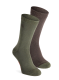 Žygio kojinės Craghoppers NosiLife Travel Twin Pack Socks - woodland green/wild olive