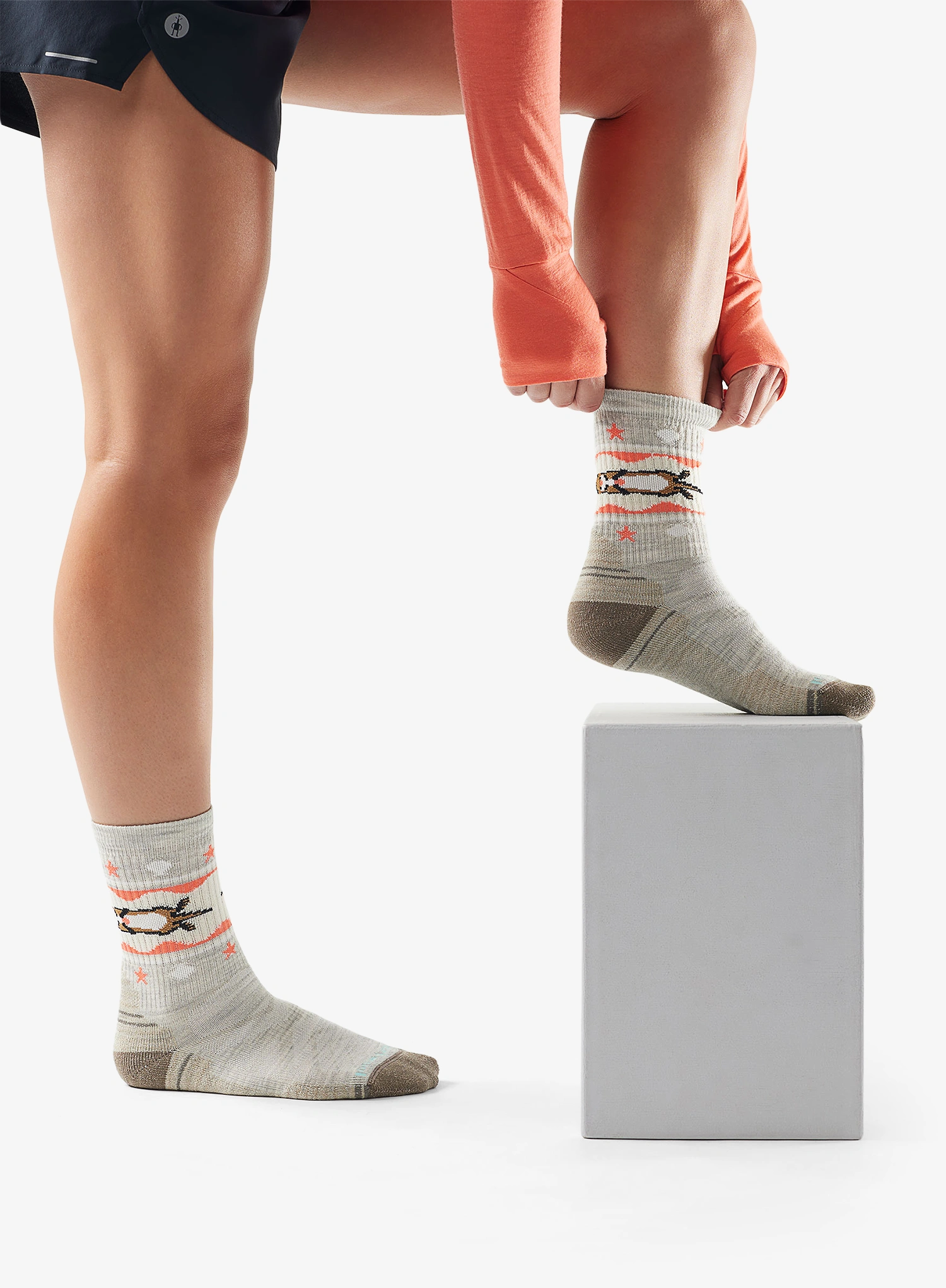 Moteriškos žygio kojinės Smartwool Hike Light Cushion Otter Float Crew Socks - ash