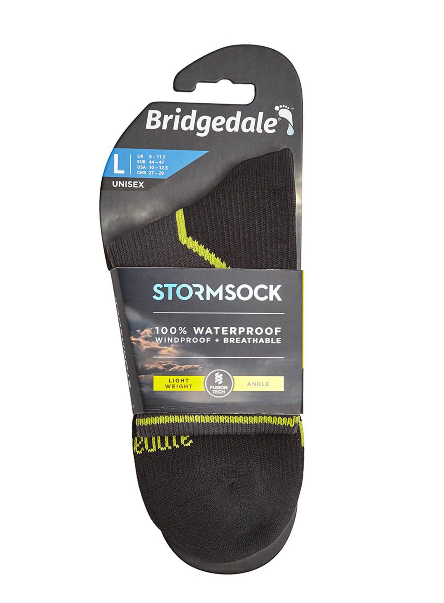 Neperšlampamos kojinės Bridgedale StormSock Lightweight Boot - grey/lime