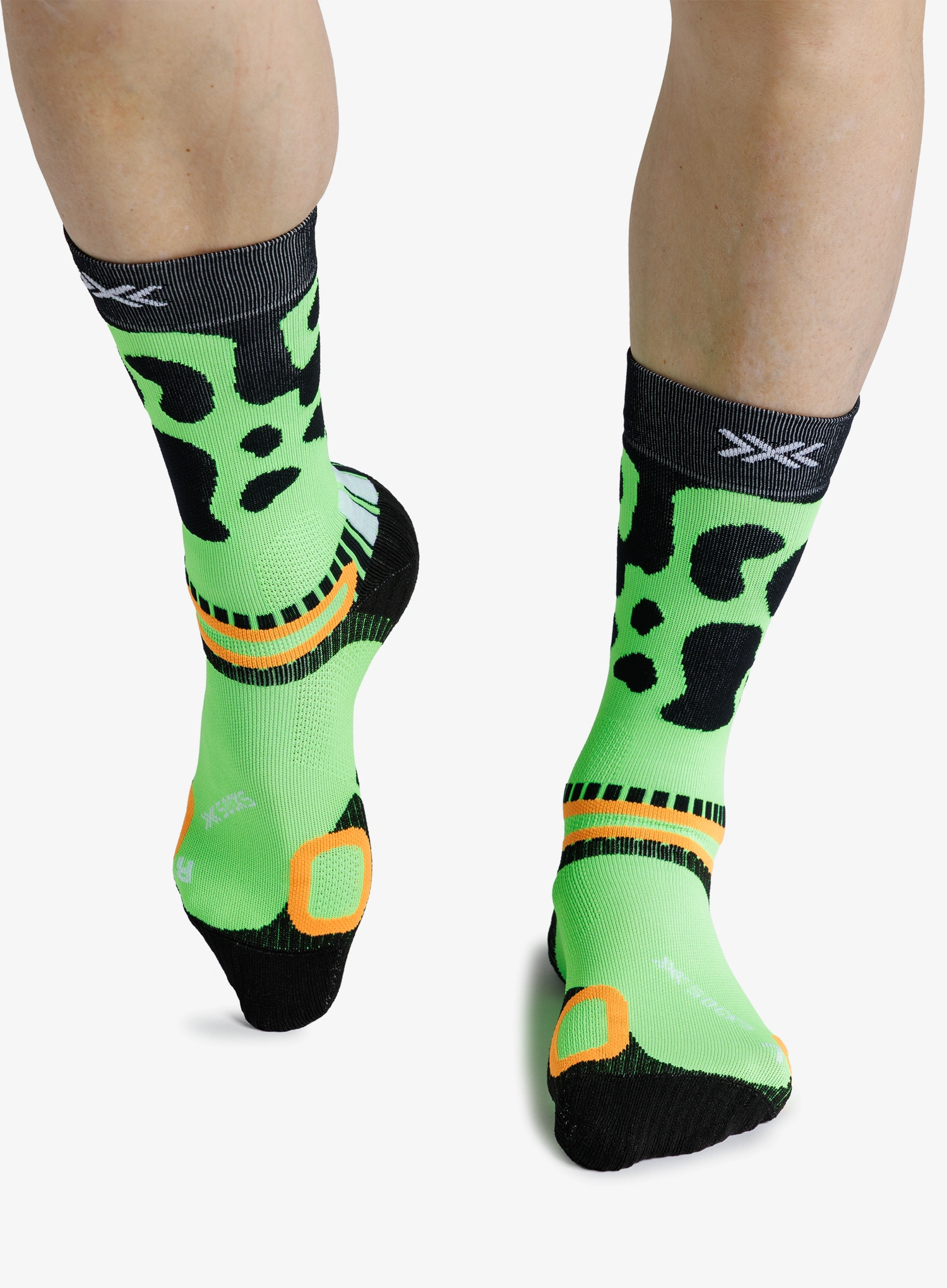 Kojinės X-Socks Hike Discover Crew - fluo green frog