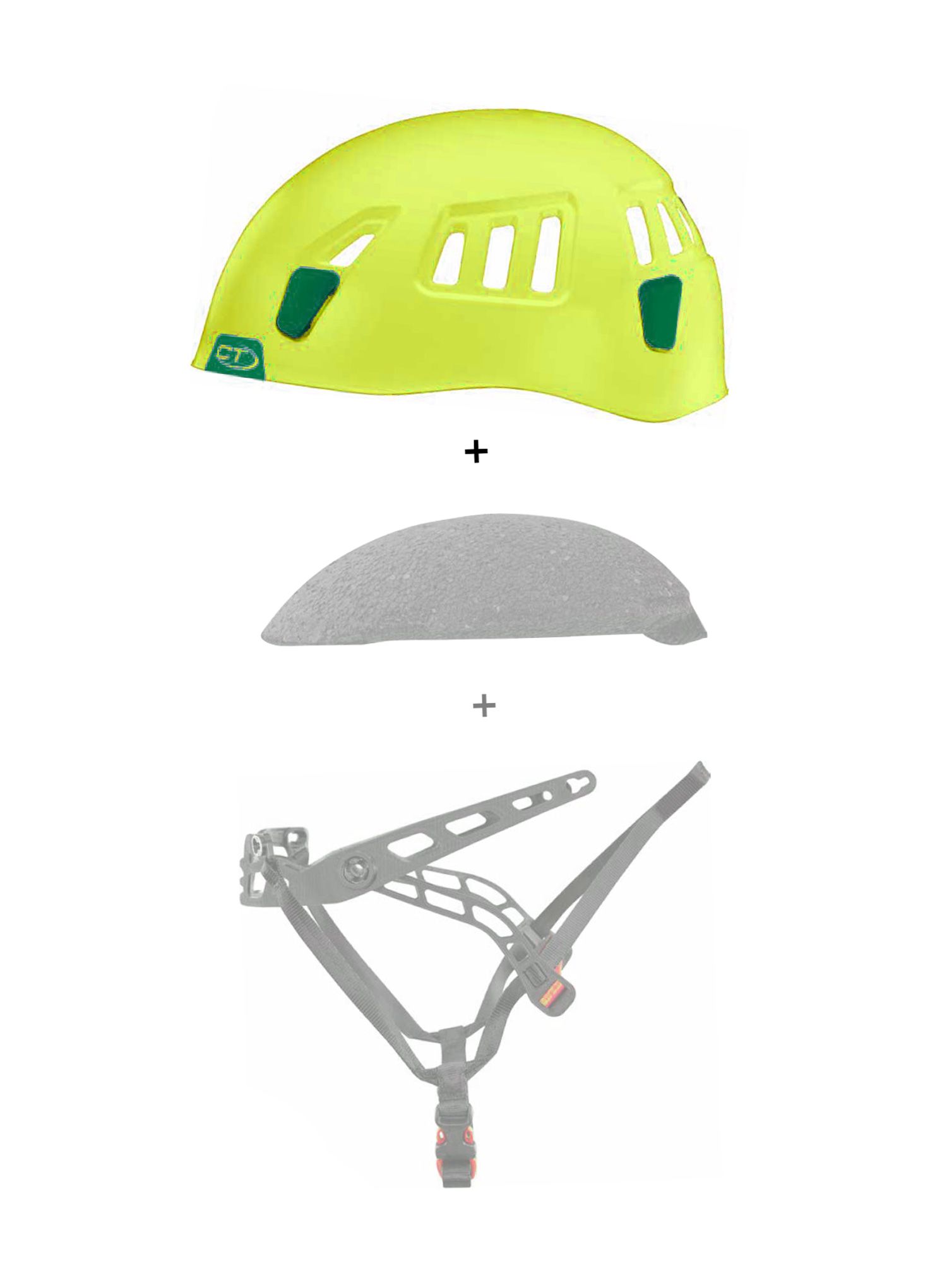Šalmo kiautas Climbing Technology/SKYLOTEC Moon External Shell - green/dark green