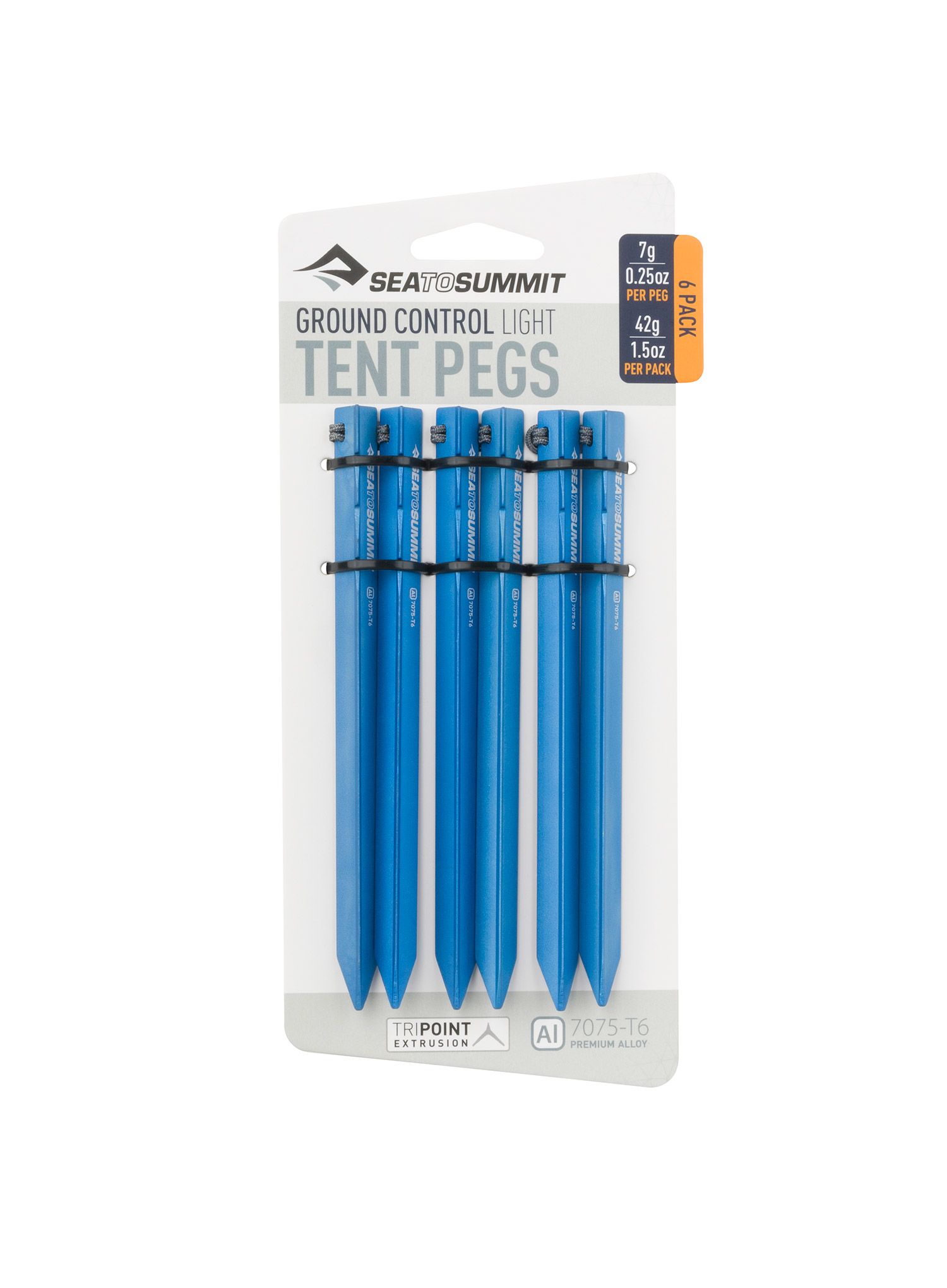 Palapinių kuoliukai Sea To Summit Ground Control Light Tent Pegs (6 Pack) - blue