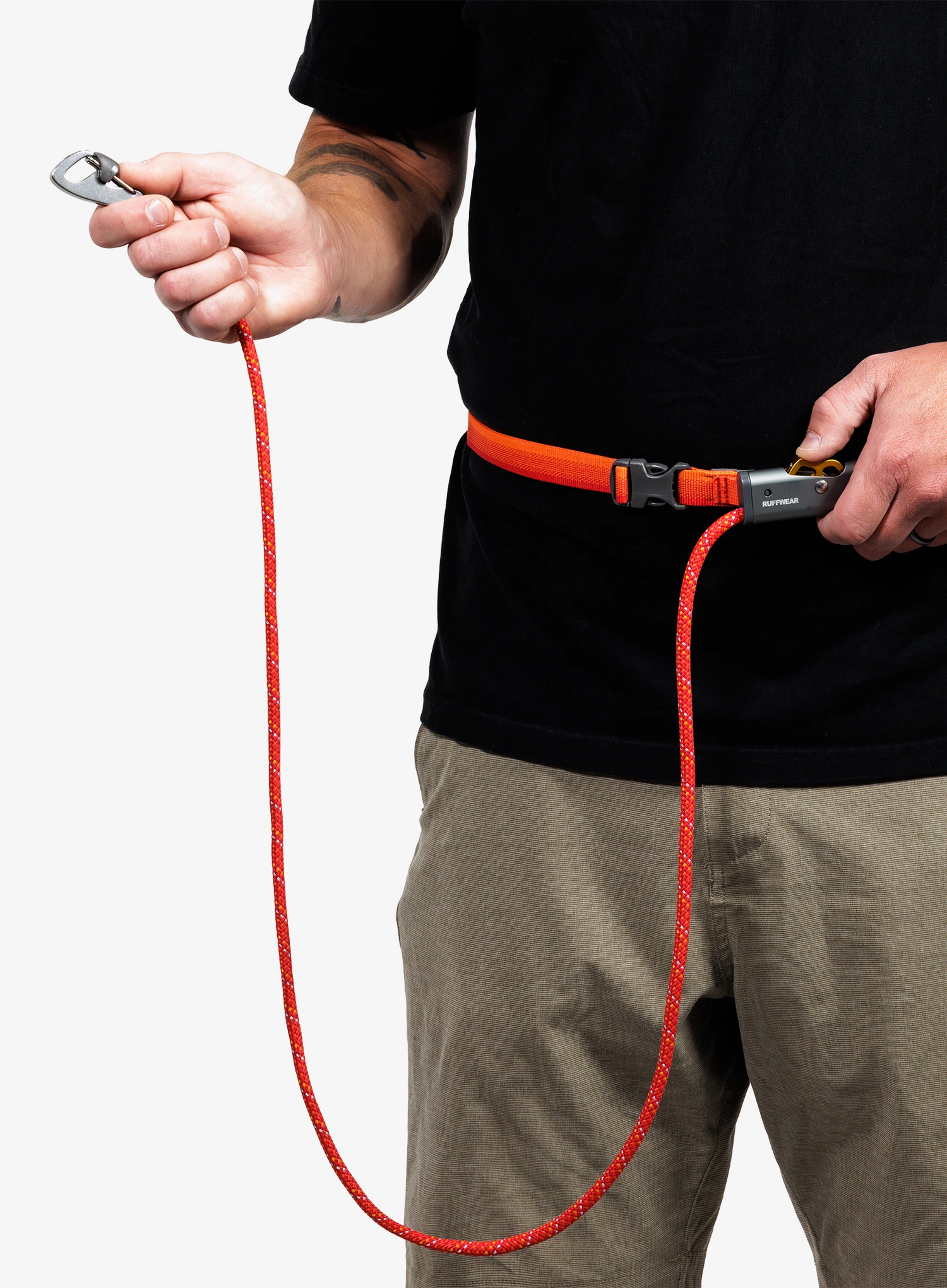 Pavadėliai šunims Ruffwear Hitch Hiker Leash - red currant