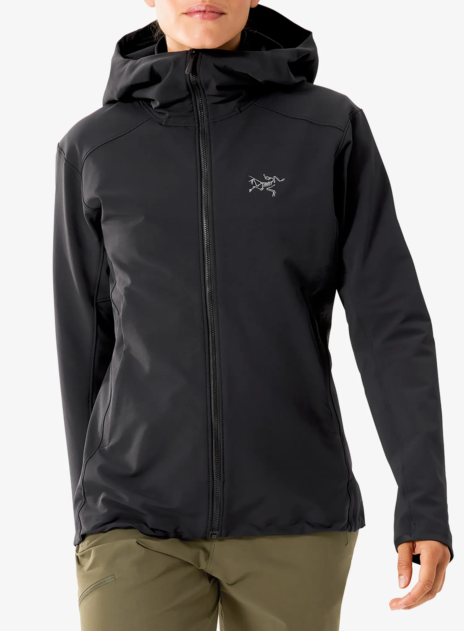 Moteriška softshell Arcteryx Gamma Hoody - black/black