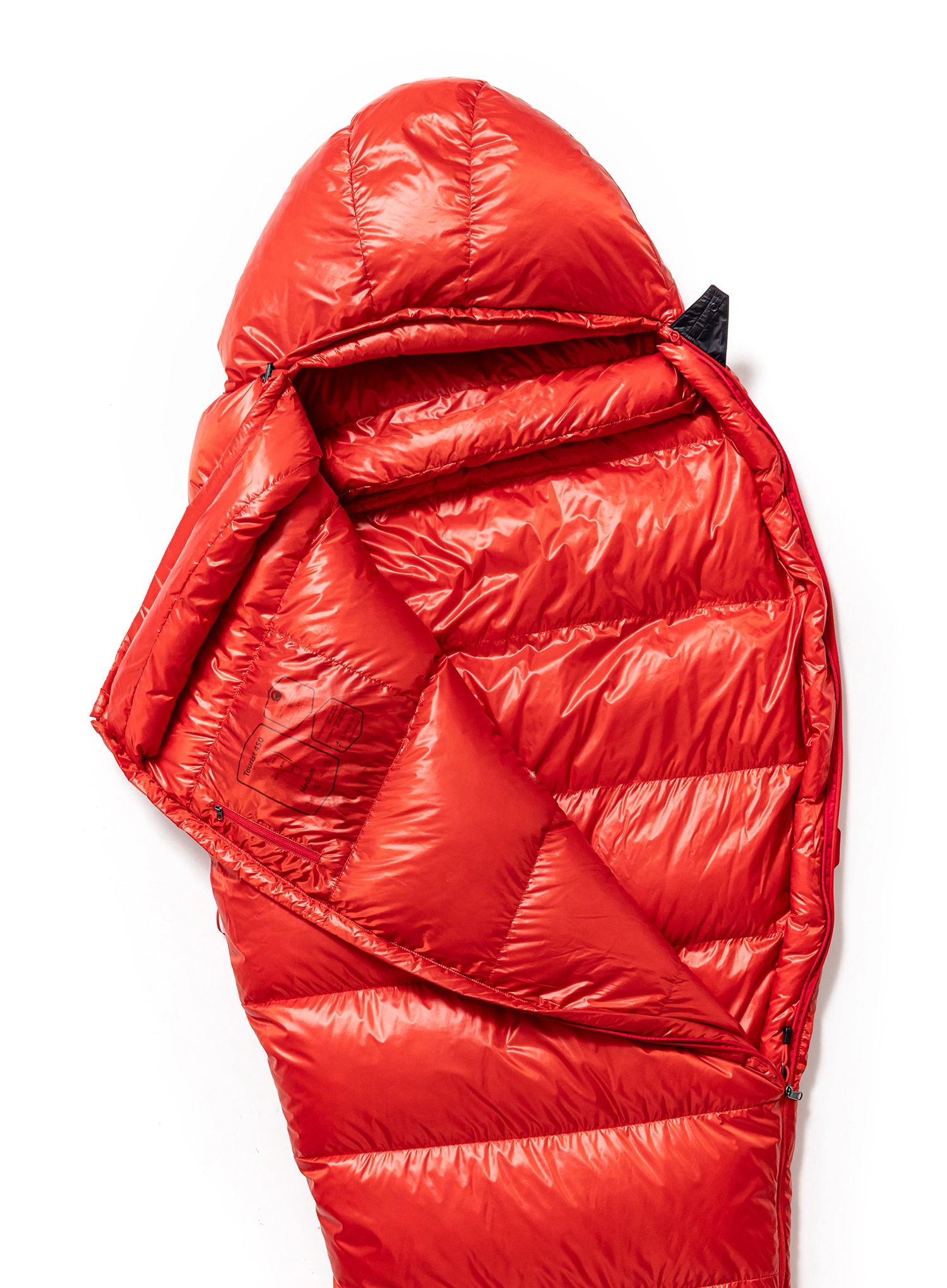 Pūkinis miegmaišis Małachowski Tourist 250 M LZ (165-176 cm) - red