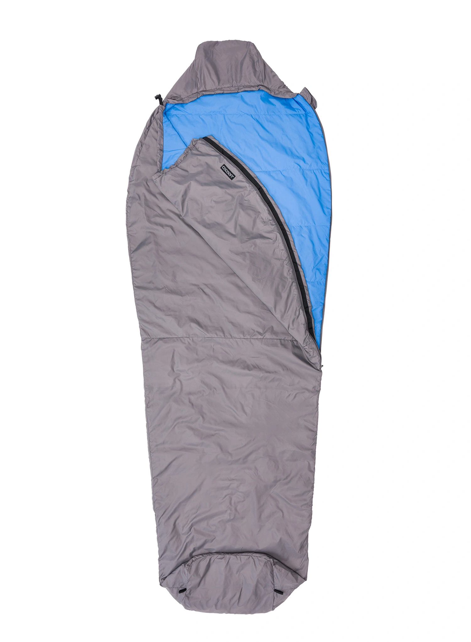 Sintetinis miegmaišis Cocoon Mountain Wanderer Long (195 cm) - volcano grey/light blue