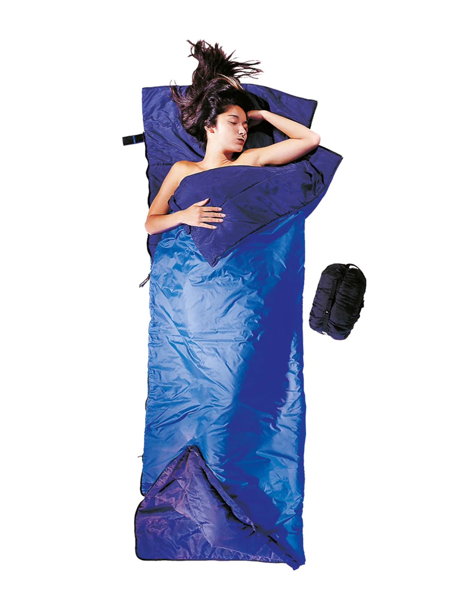 Sintetinis miegmaišis Cocoon Tropic Traveler - Silk Long (200 cm) - royal blue/tuareg