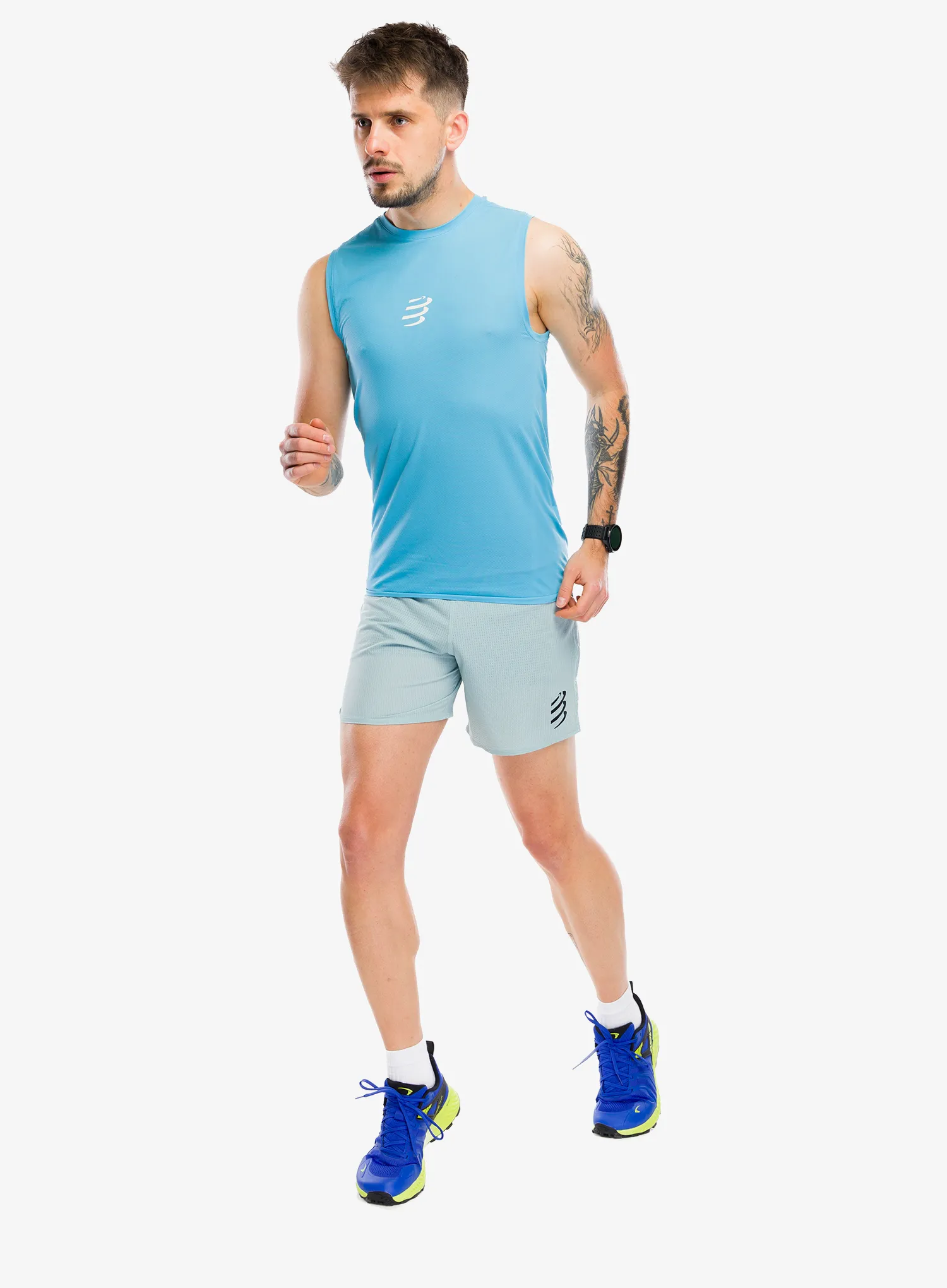 Bėgimo šortai Compressport Trail Racing Overshort - ether