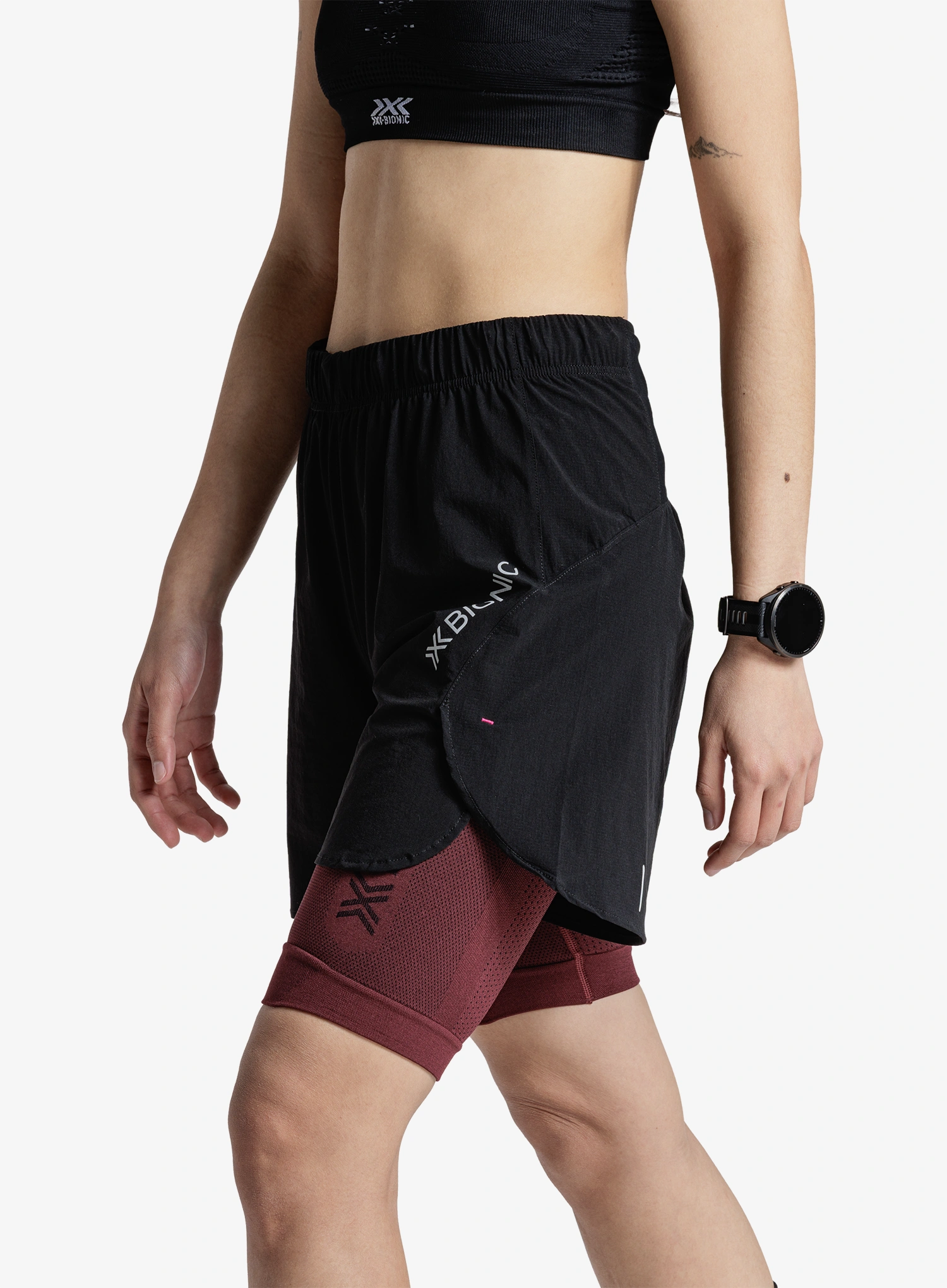 Bėgimo šortai moterims X-Bionic Corefusion Run Perform Shorts - x black/black