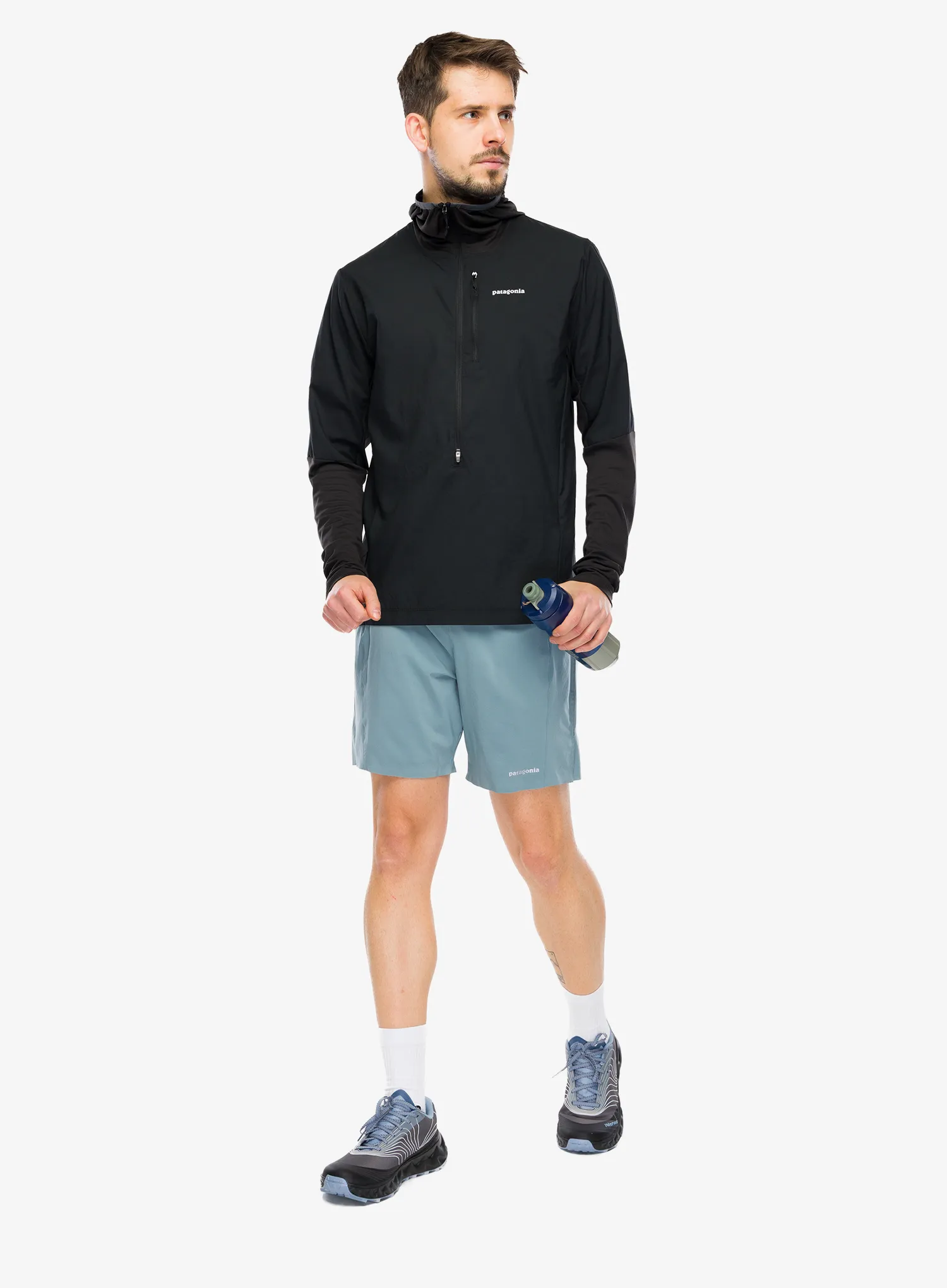Bėgimo šortai Patagonia Strider Pro Shorts 7 - blue sage