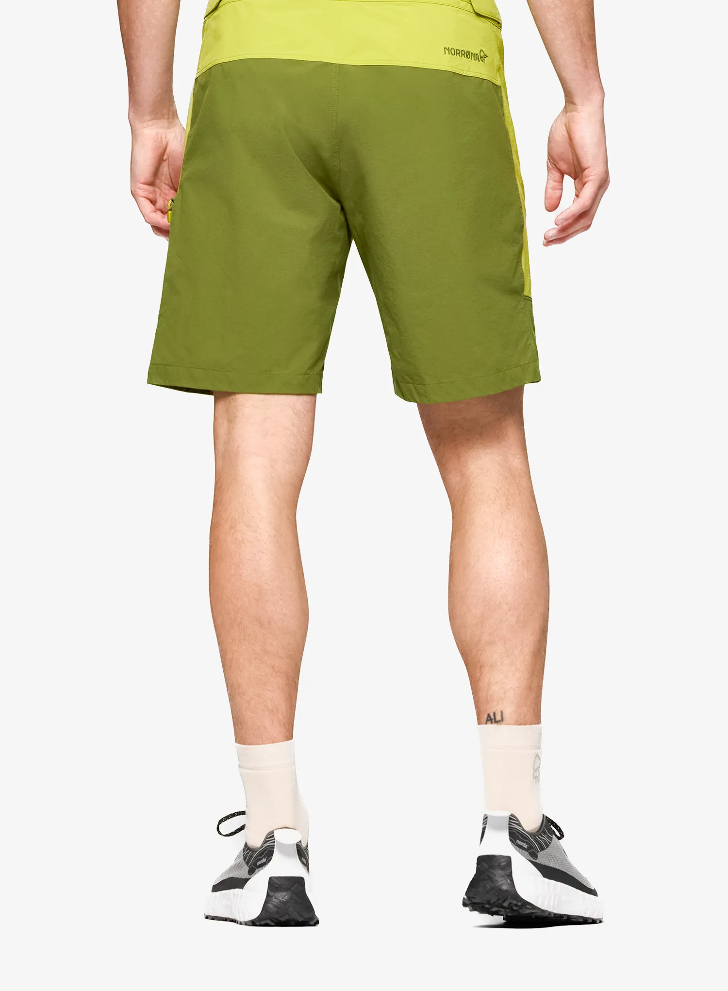 Vyriški šortai Norrona Femund Flex1 Light Shorts - golden lime/pesto
