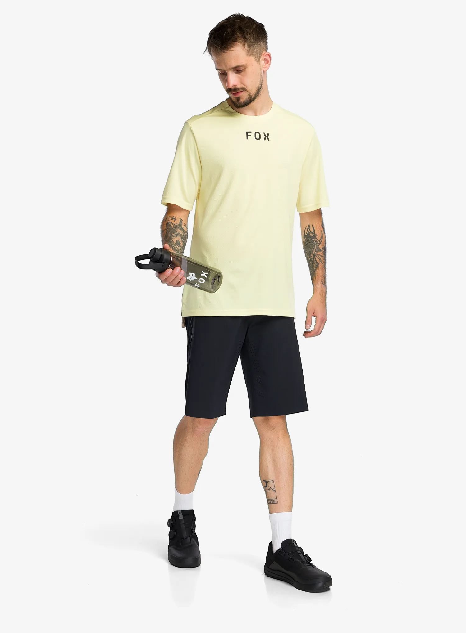 Dviratininko šortai Fox Flexair Short W/Liner - black