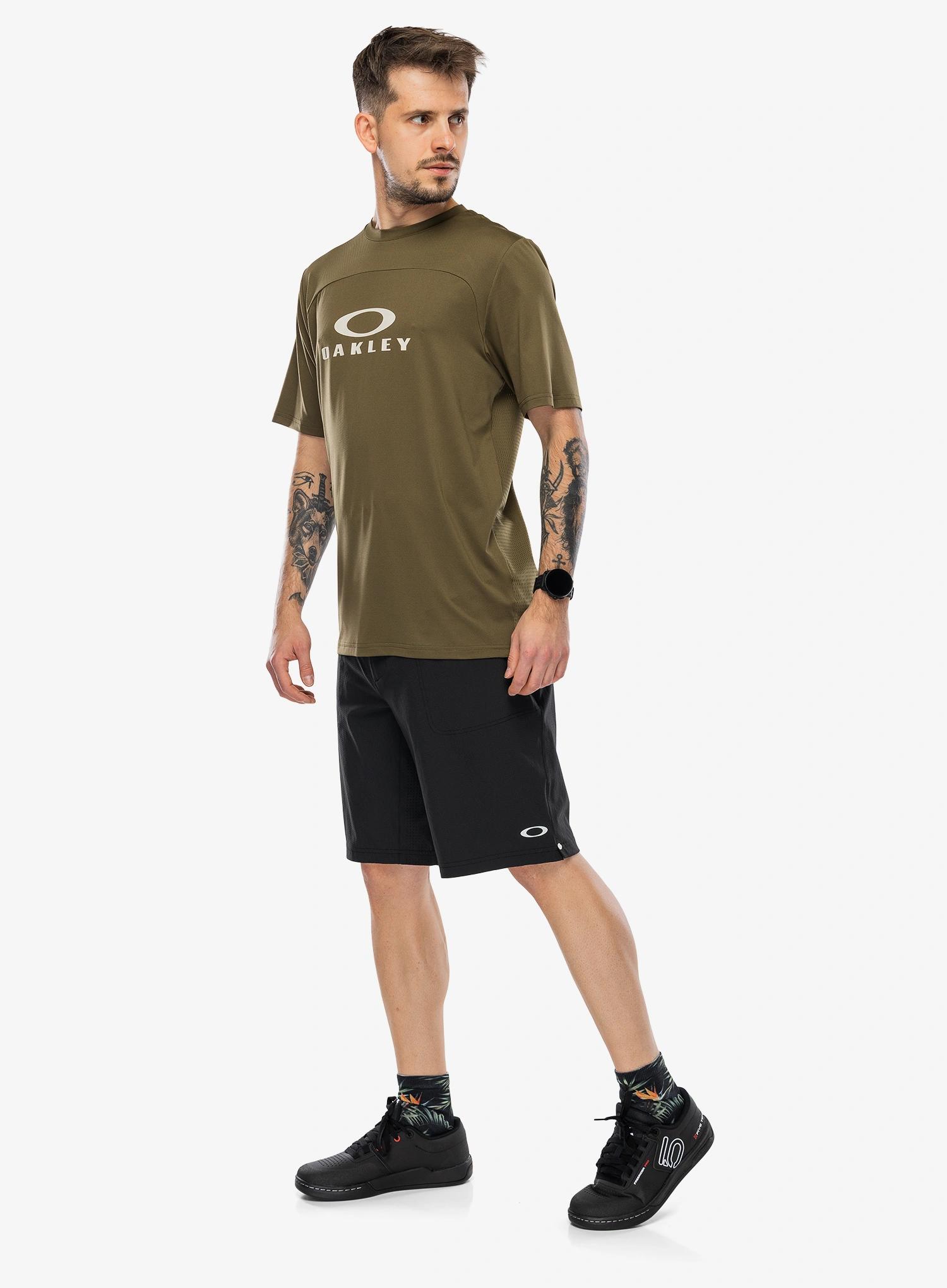 Dviratininko šortai su paminkštinimu Oakley Seeker Whip Lined Short - pitch black