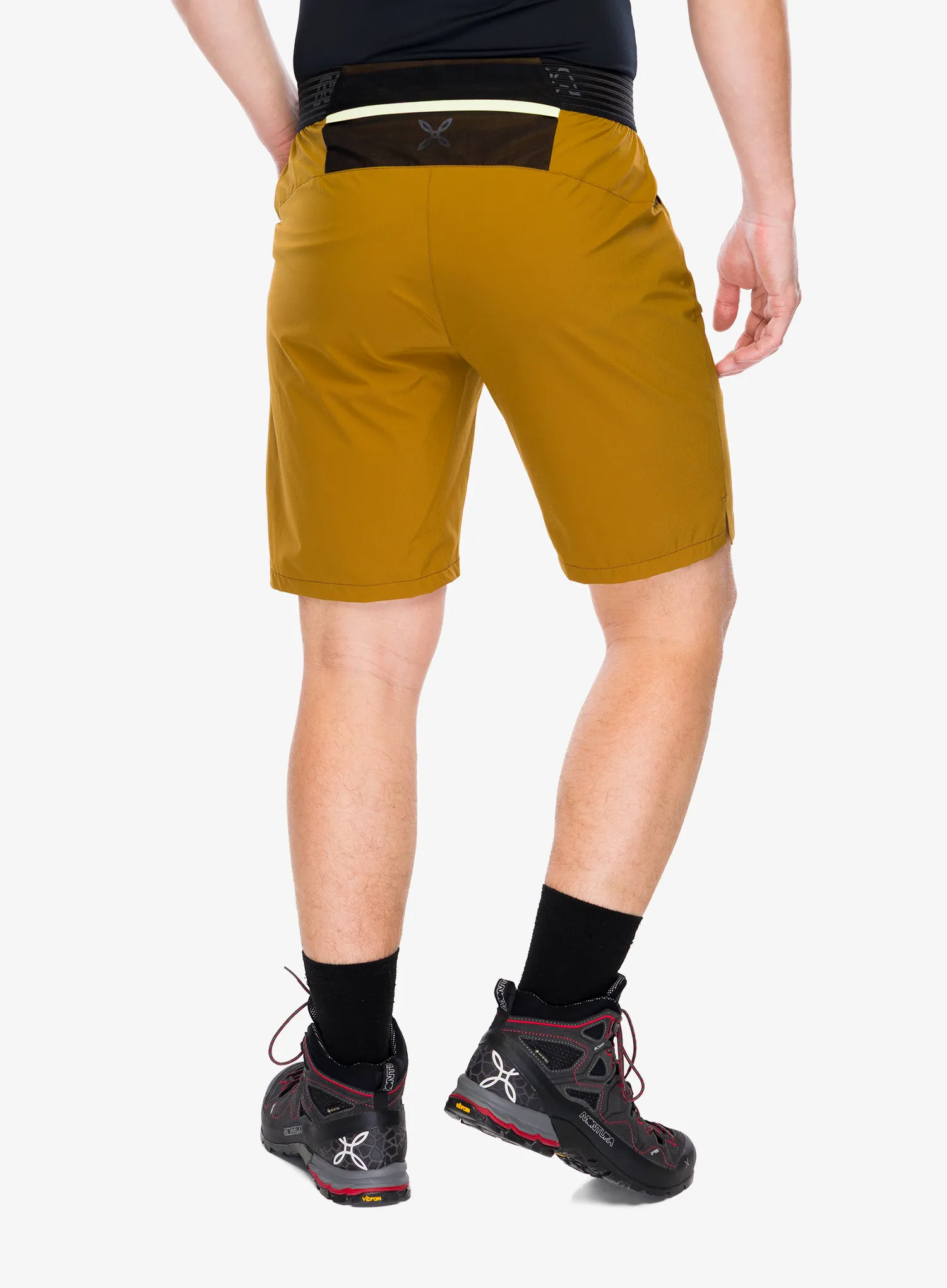 Turistiniai šortai Montura Rise Bermuda - bronze brown/sunny lime