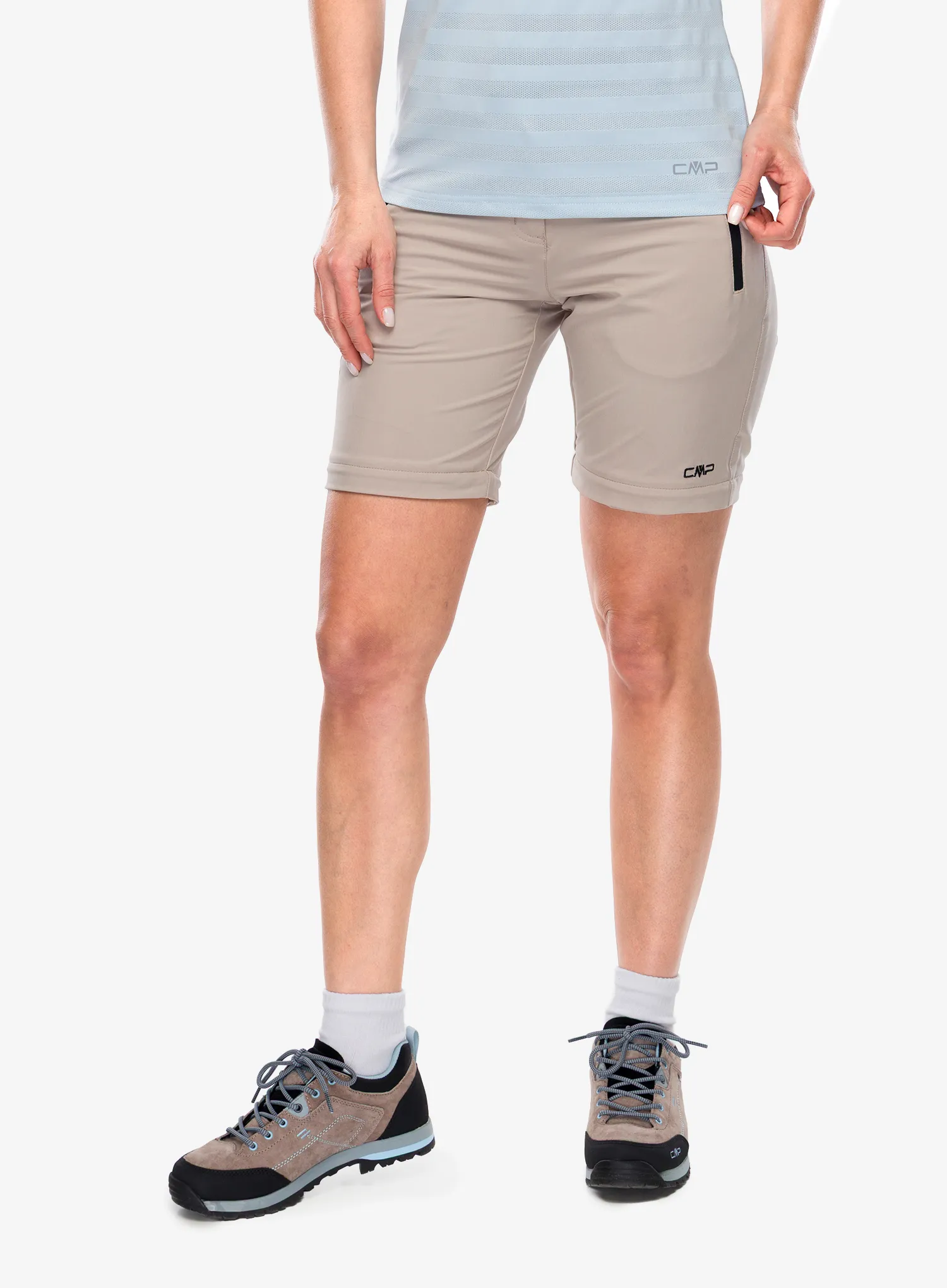 Moteriškos kelnės CMP Evelynn Zip Off Pant - sabbia/antracite