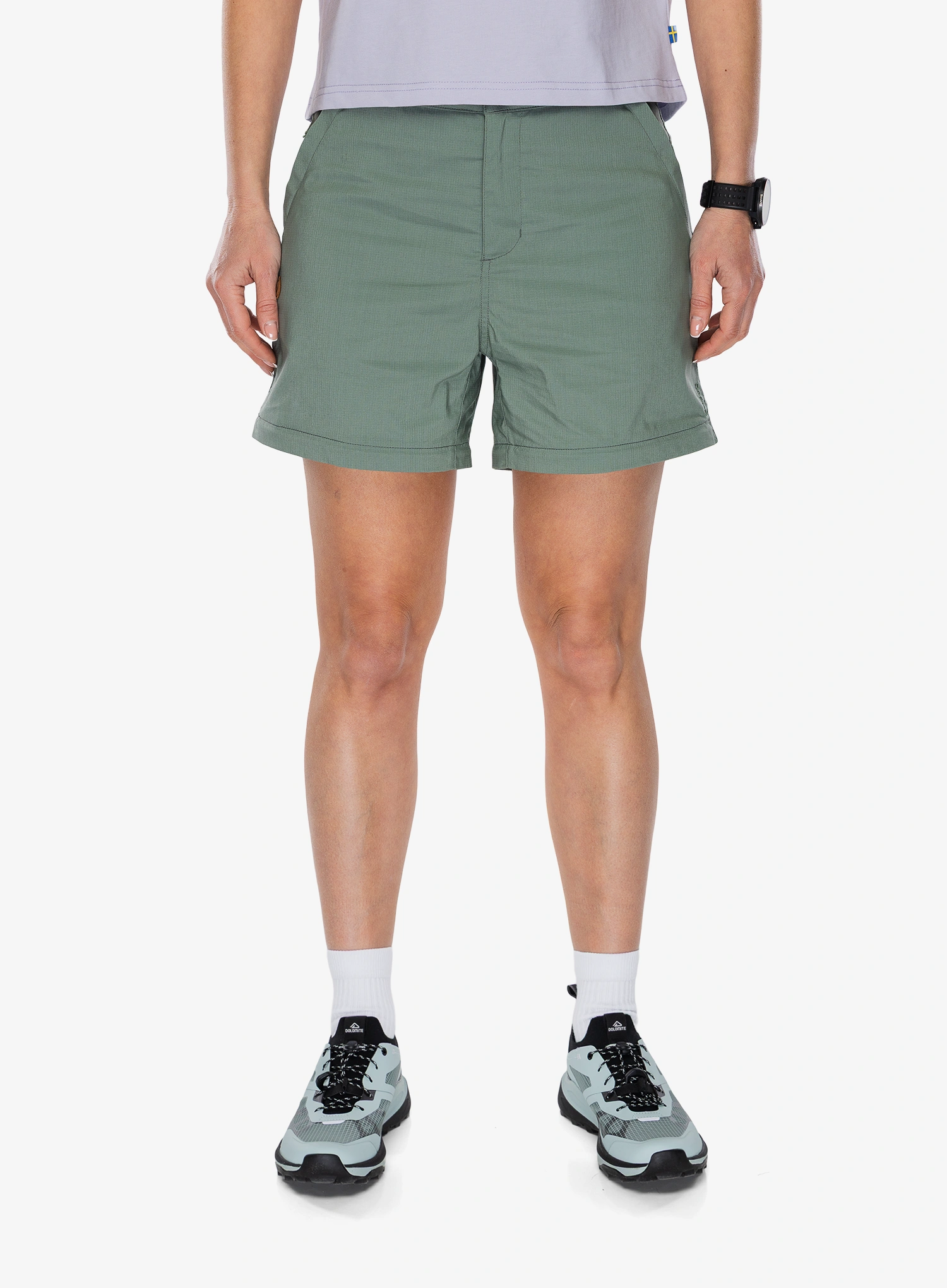Moteriškos kelnės Fjallraven Abisko Hike Zip-off Trs - patina green