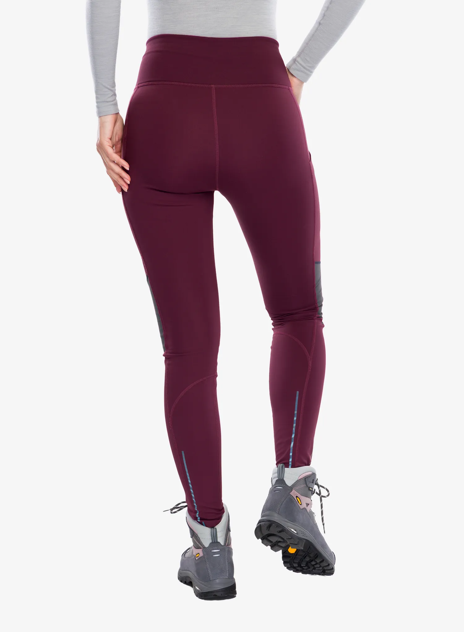 Moteriškos kelnės Fjallraven Abisko Värm Trekking Tights - port-iron grey